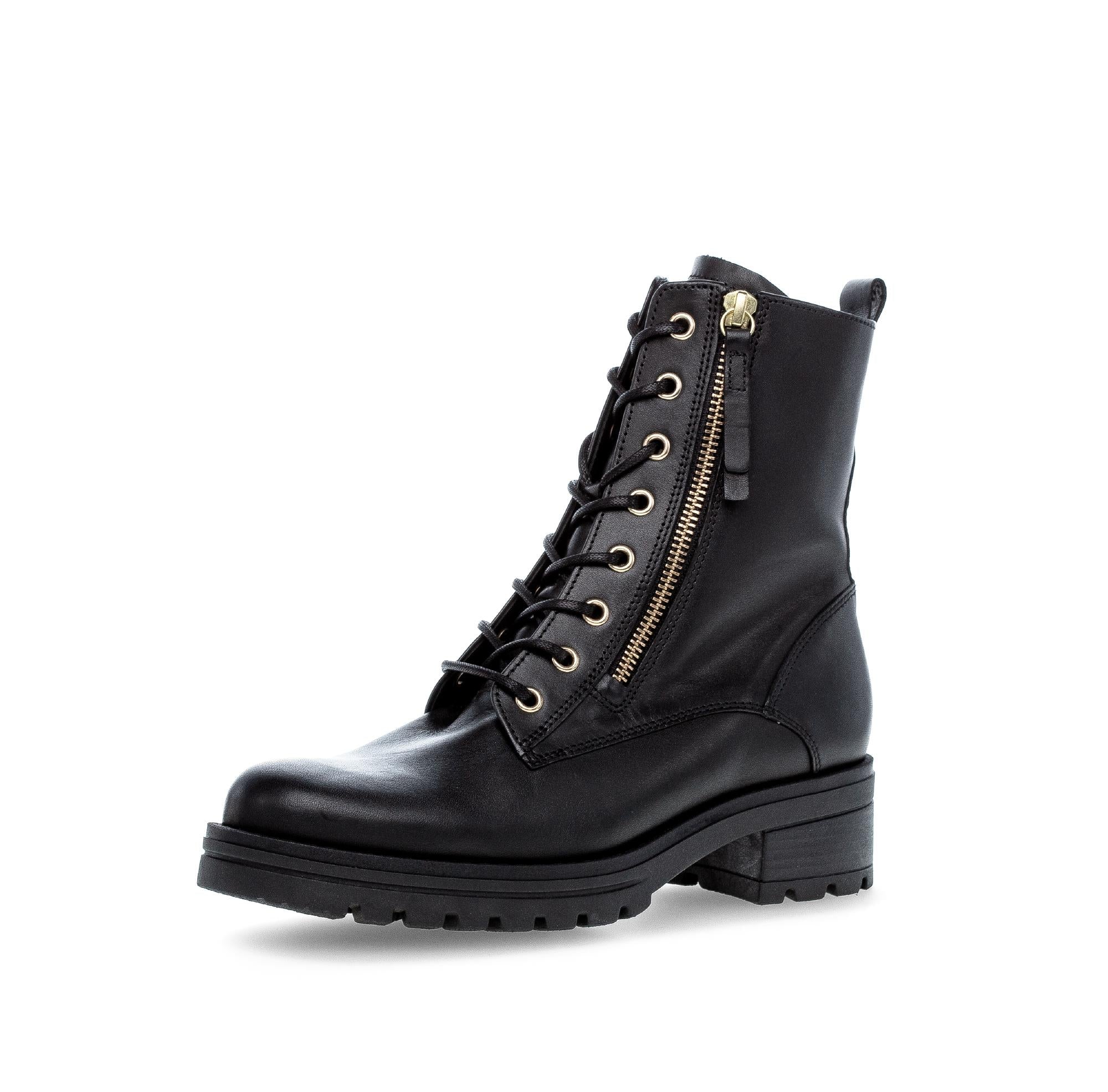 Bottines à lacets noires en cuir lisse - Image 6