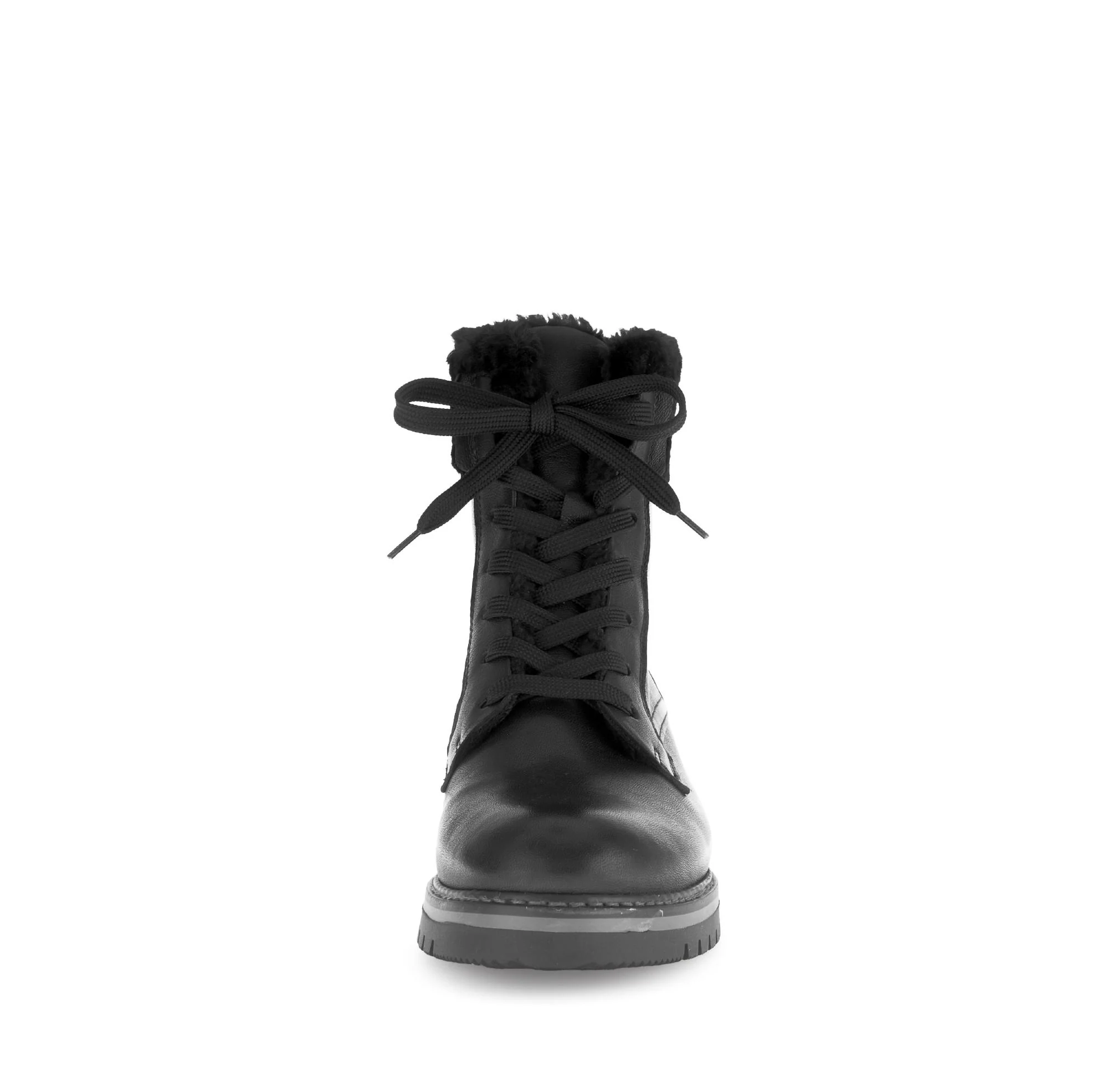 Bottines à lacets noires en cuir lisse - Image 5