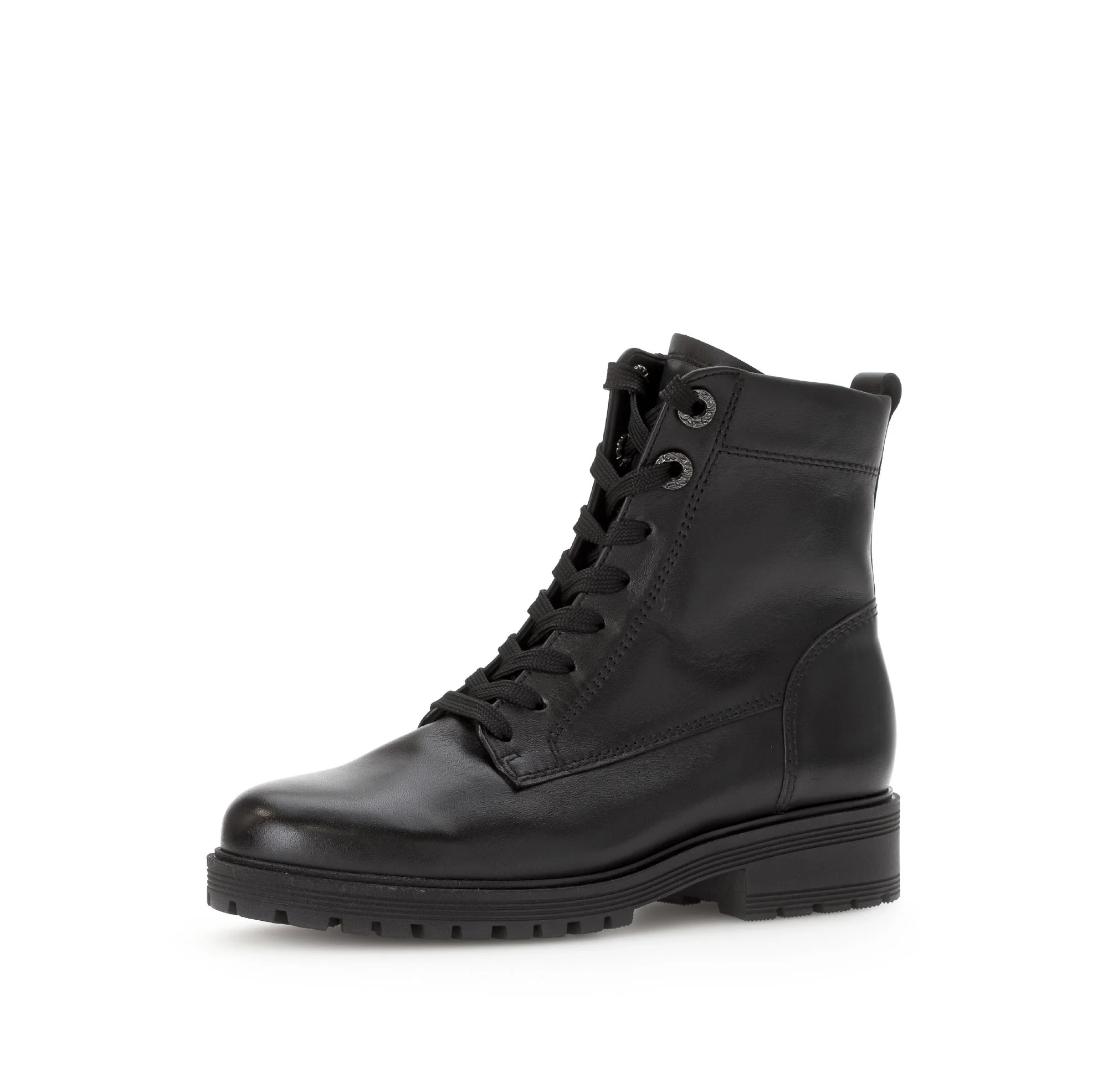 Bottines à lacets noires en cuir lisse - Image 6