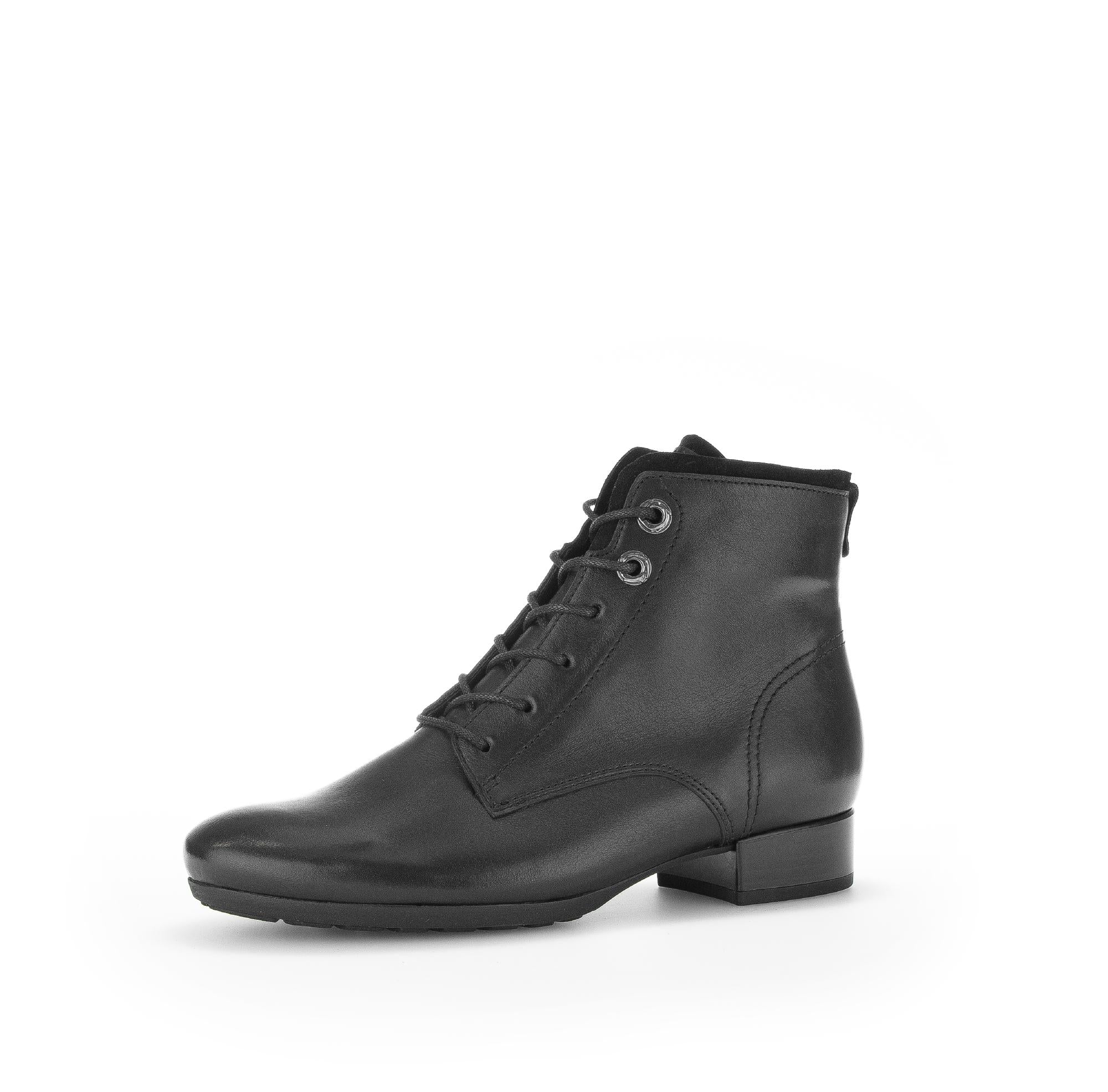 Bottines à lacets noires en cuir lisse - Image 6