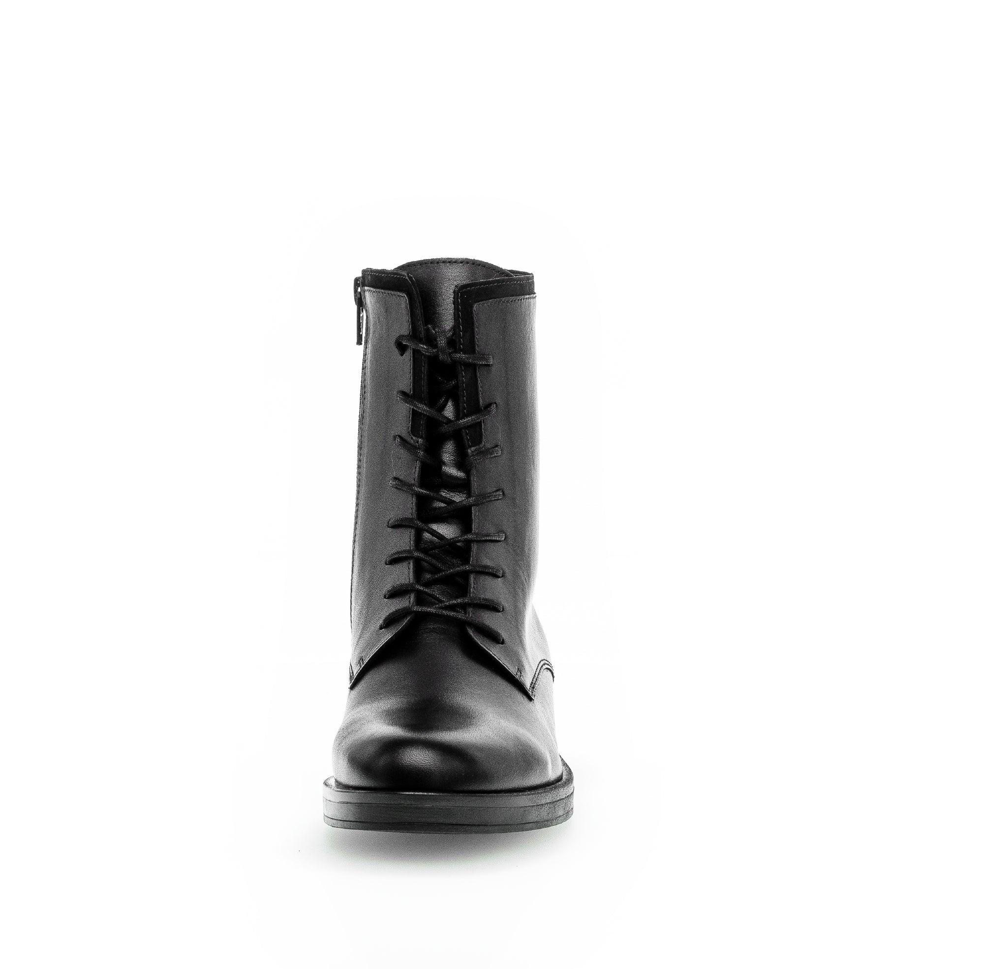 Bottines à lacets noires en cuir lisse - Image 5