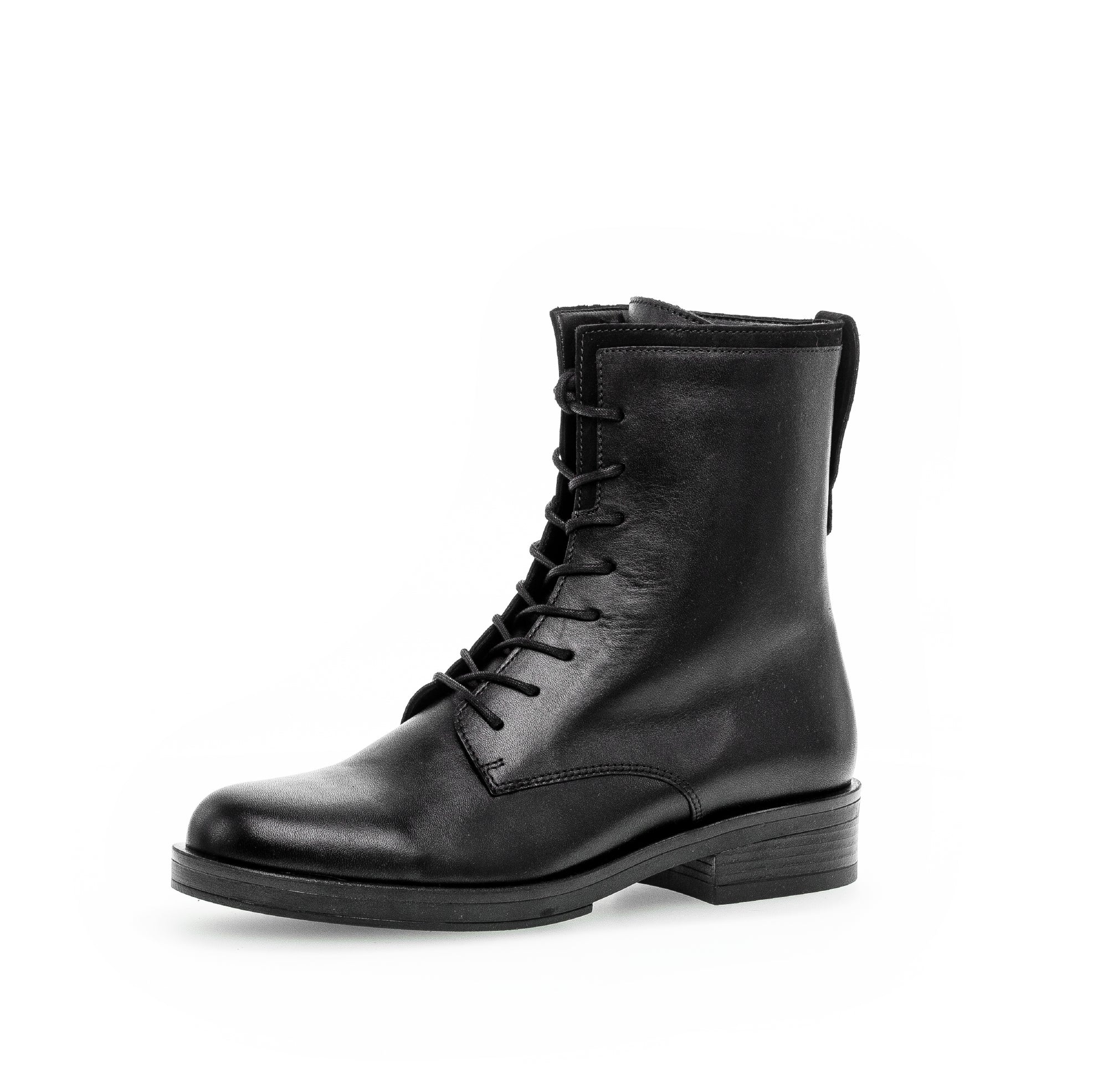 Bottines à lacets noires en cuir lisse - Image 6