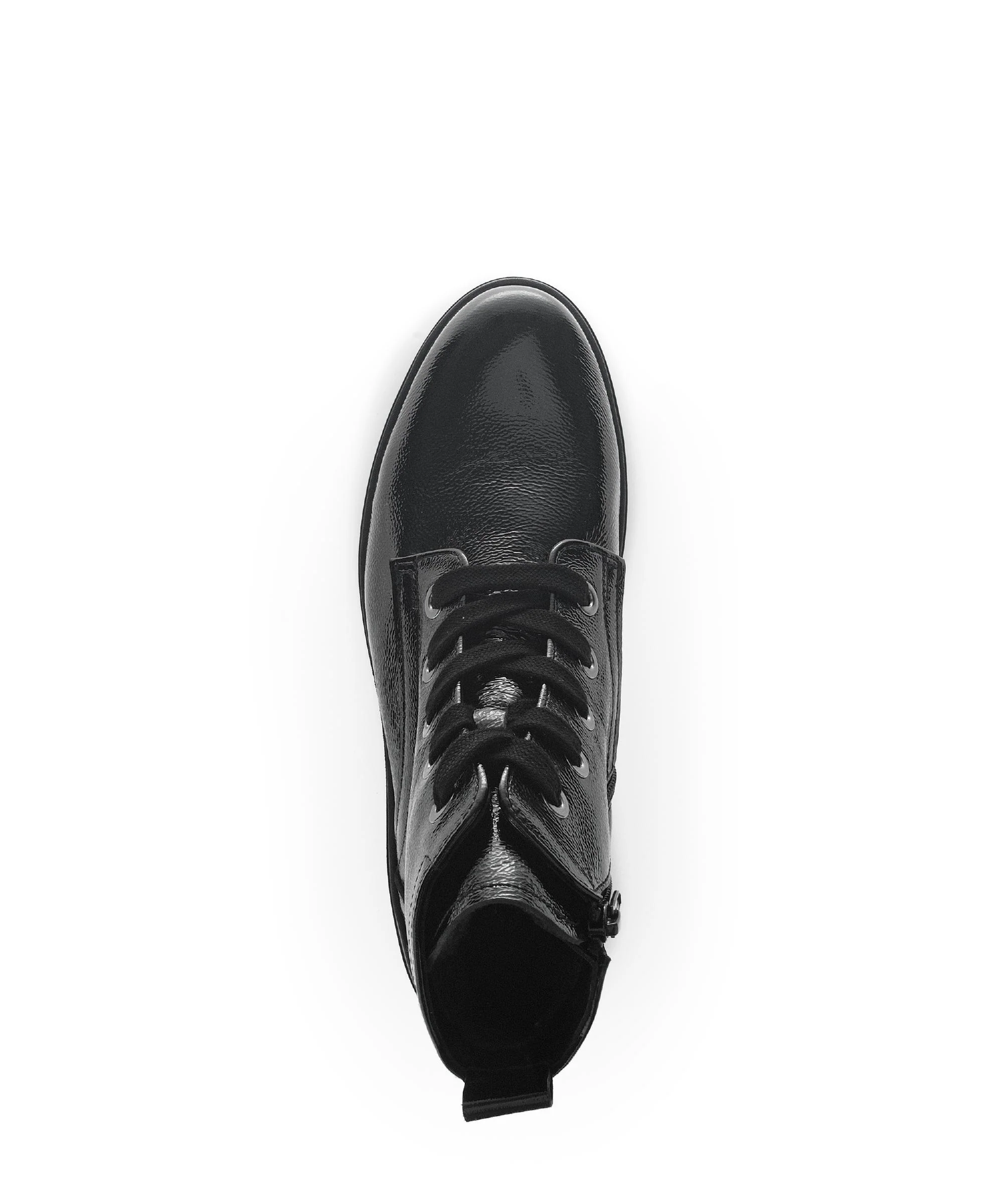 Bottines à lacets noires en cuir vernis - Image 3