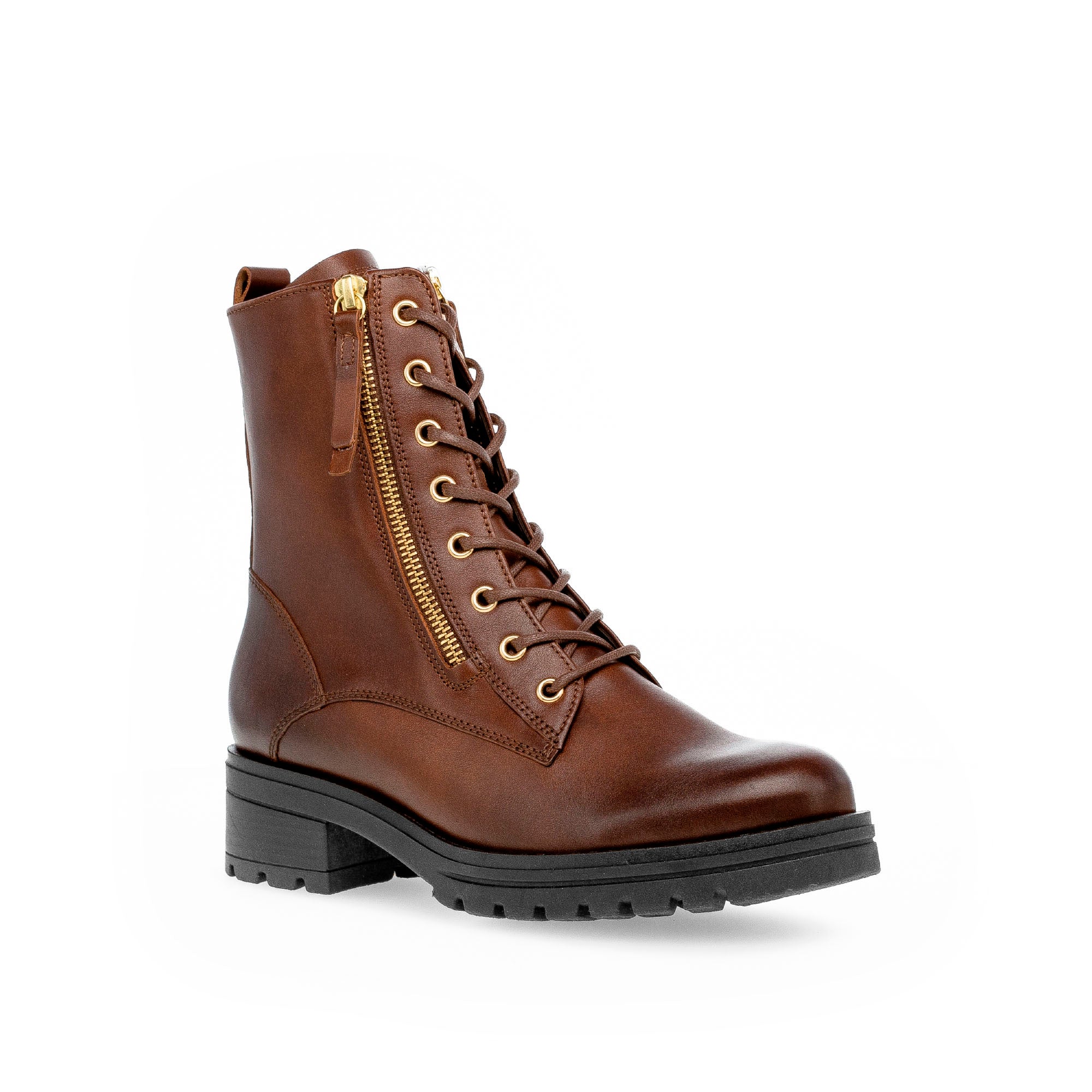 Bottines à lacets sattel en cuir lisse - Image 3