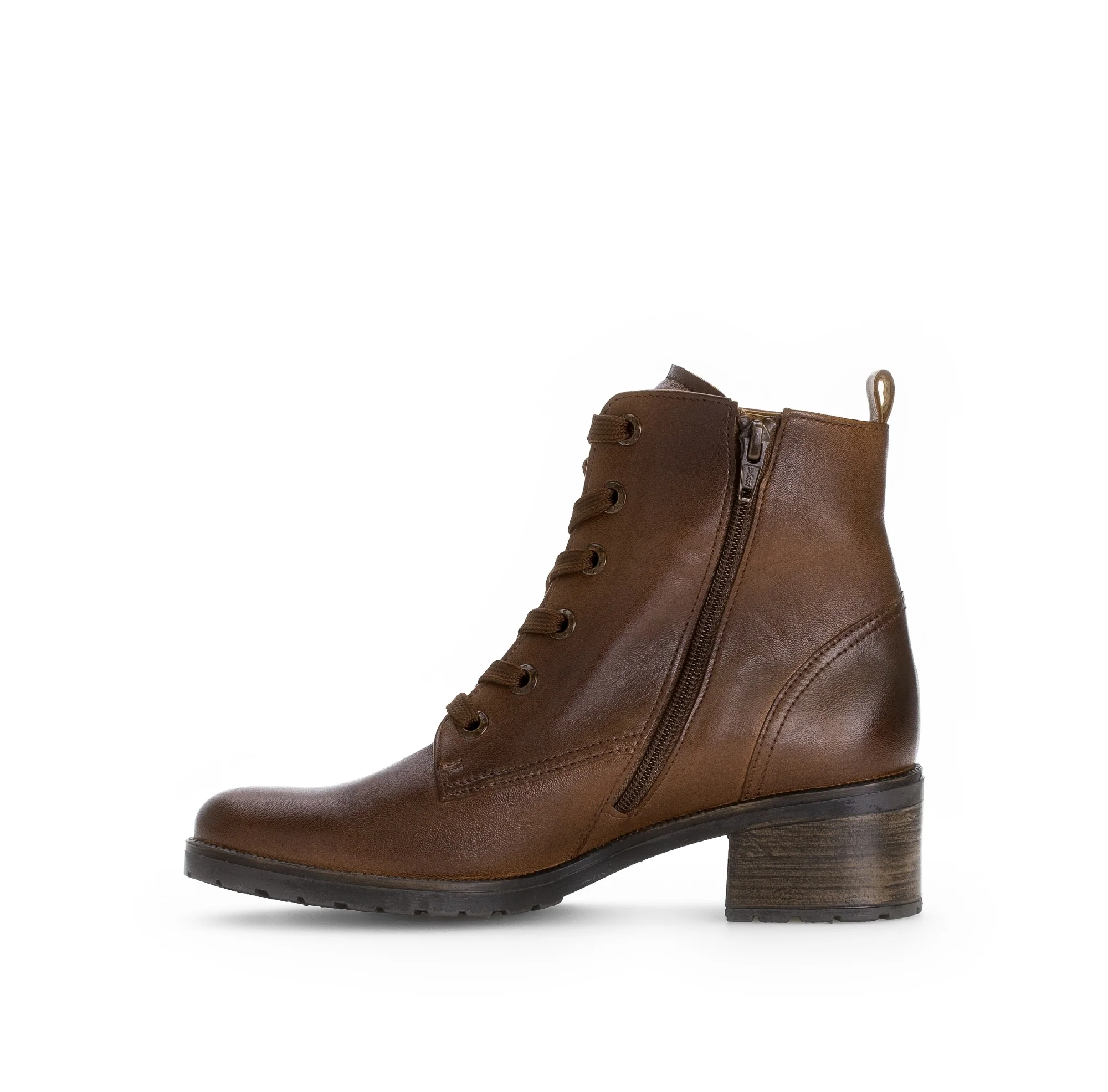Bottines à lacets sattels en cuir lisse - Image 2