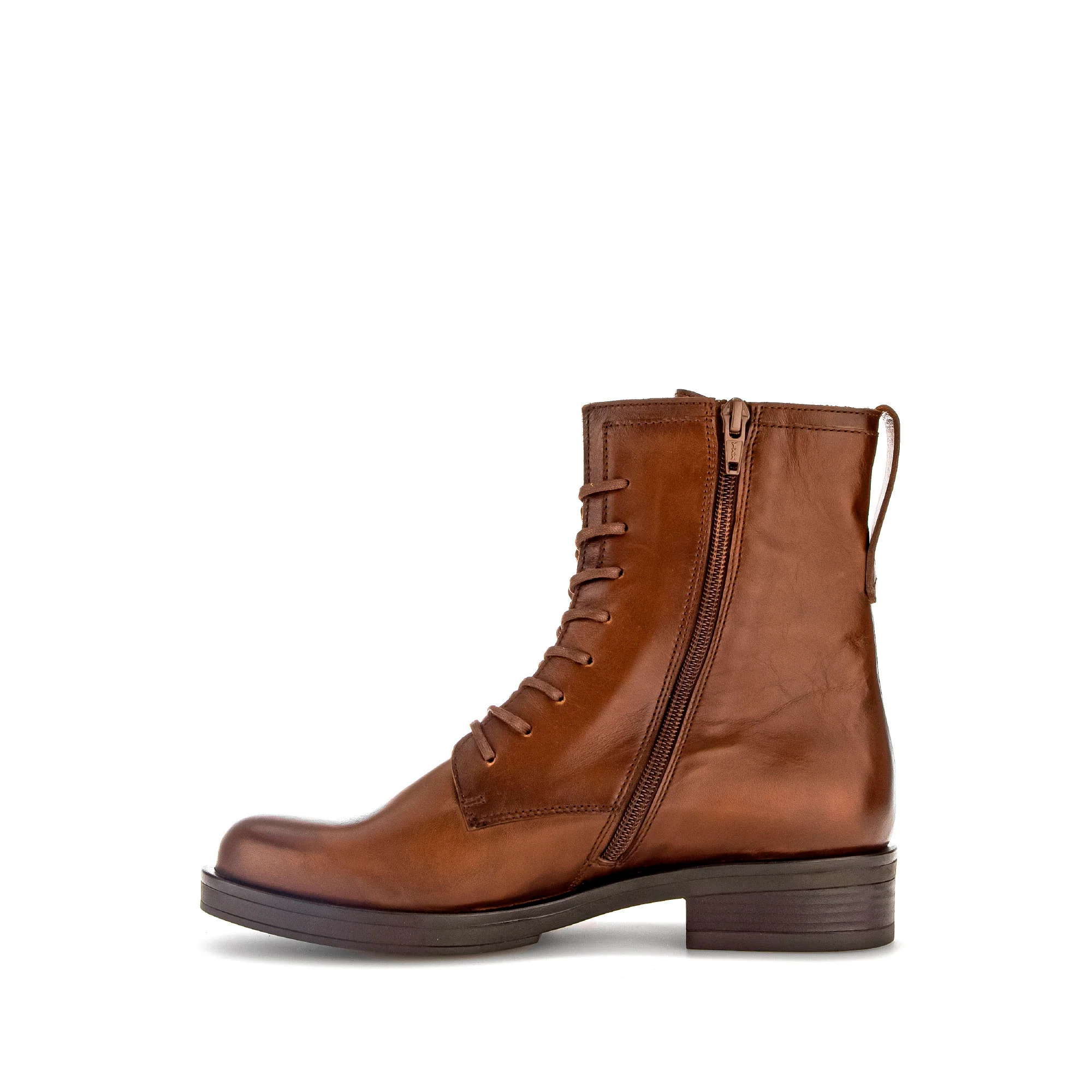 Bottines à lacets sattels en cuir lisse - Image 2