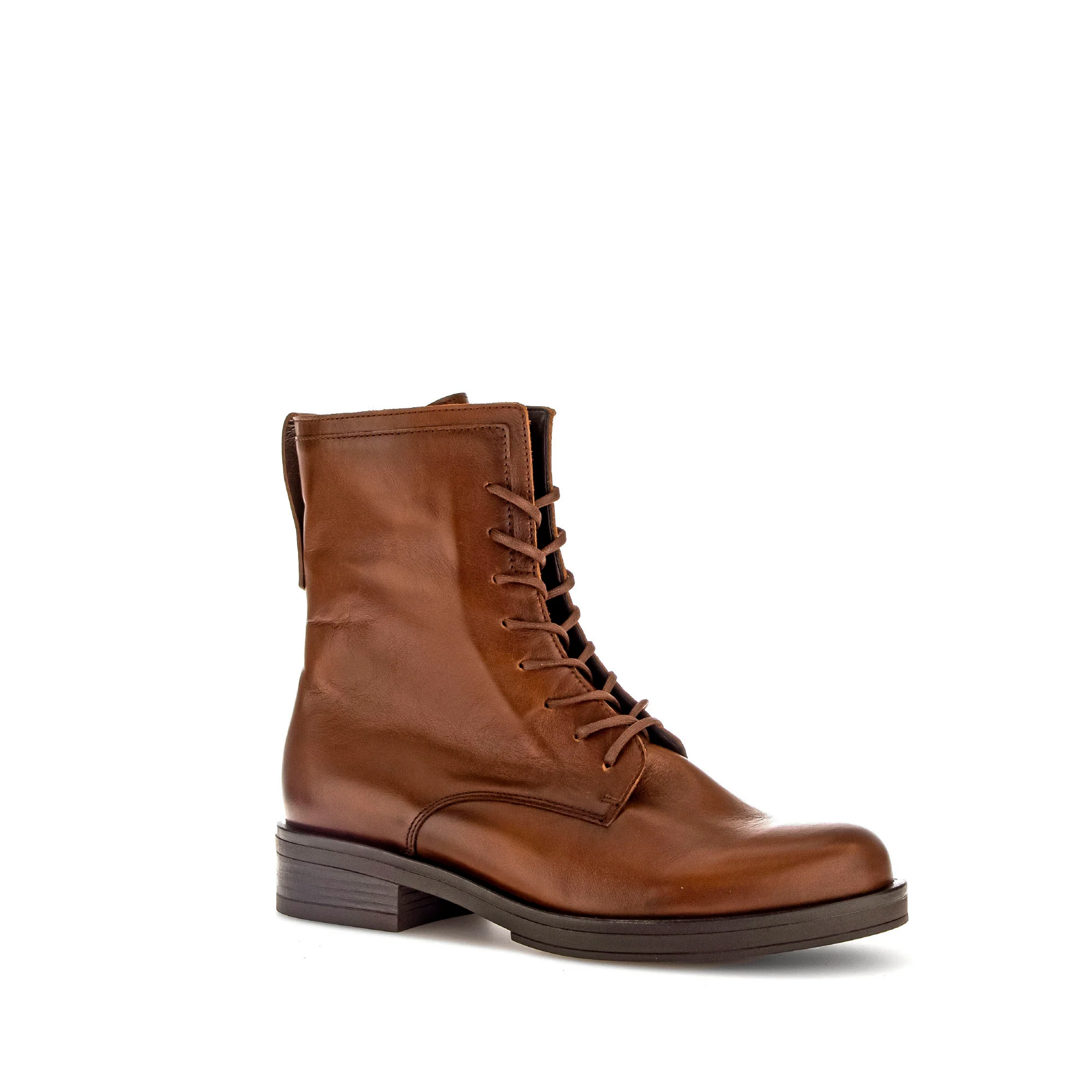 Bottines à lacets sattels en cuir lisse - Image 3