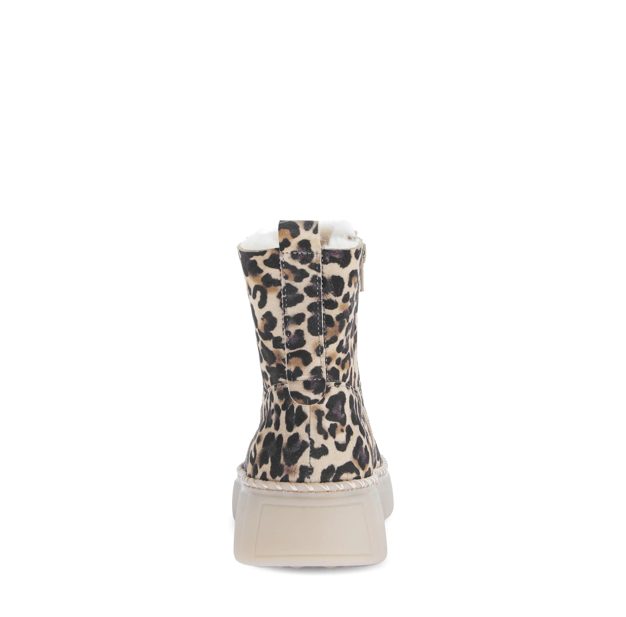 Bottines beiges en cuir - Image 4