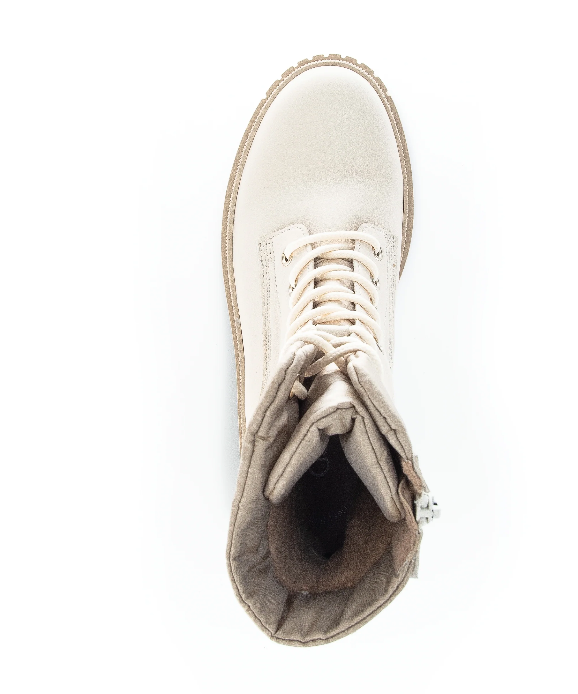 Bottines beiges en cuir - Image 6