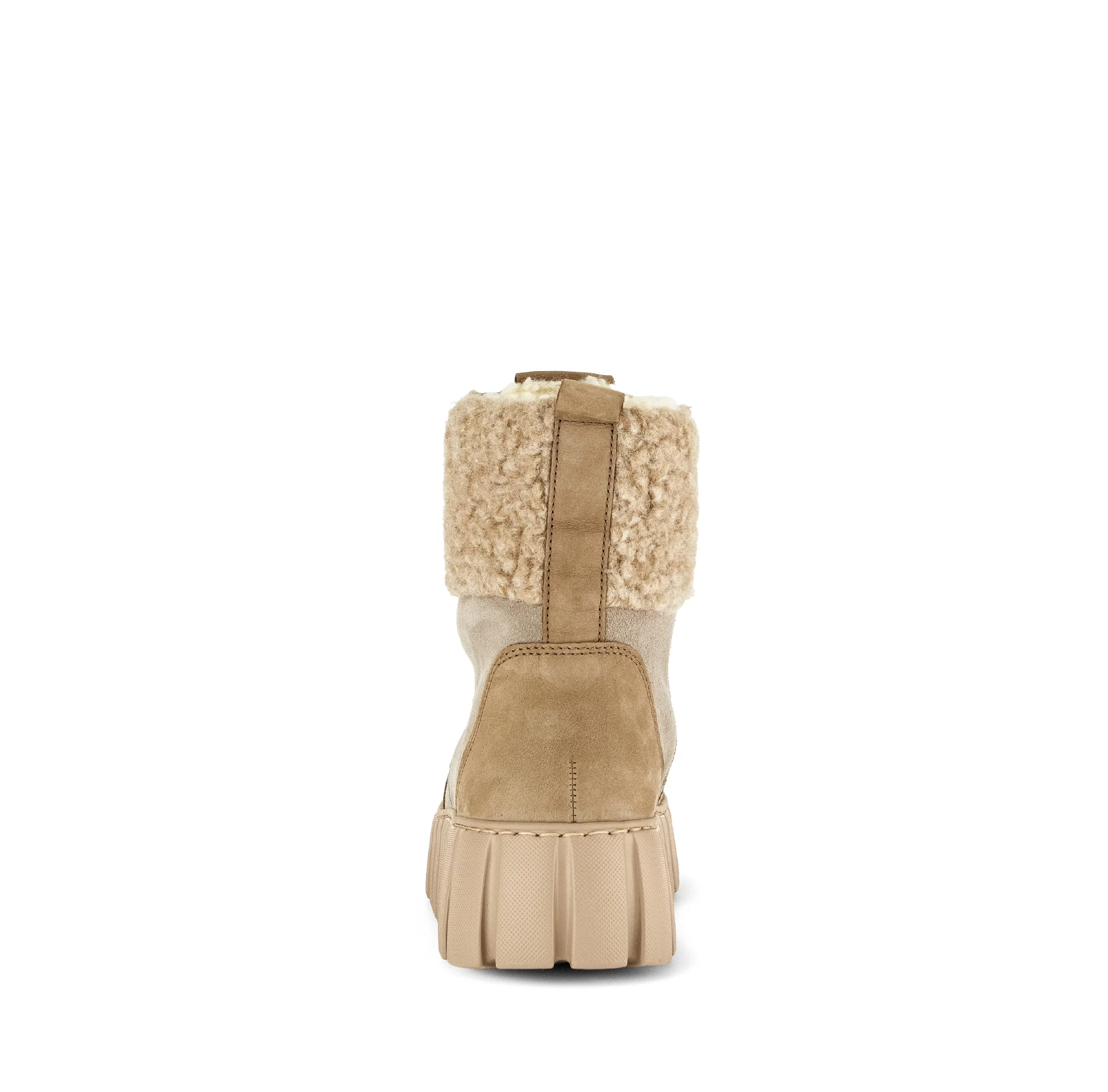 Bottines beiges en velours - Image 4