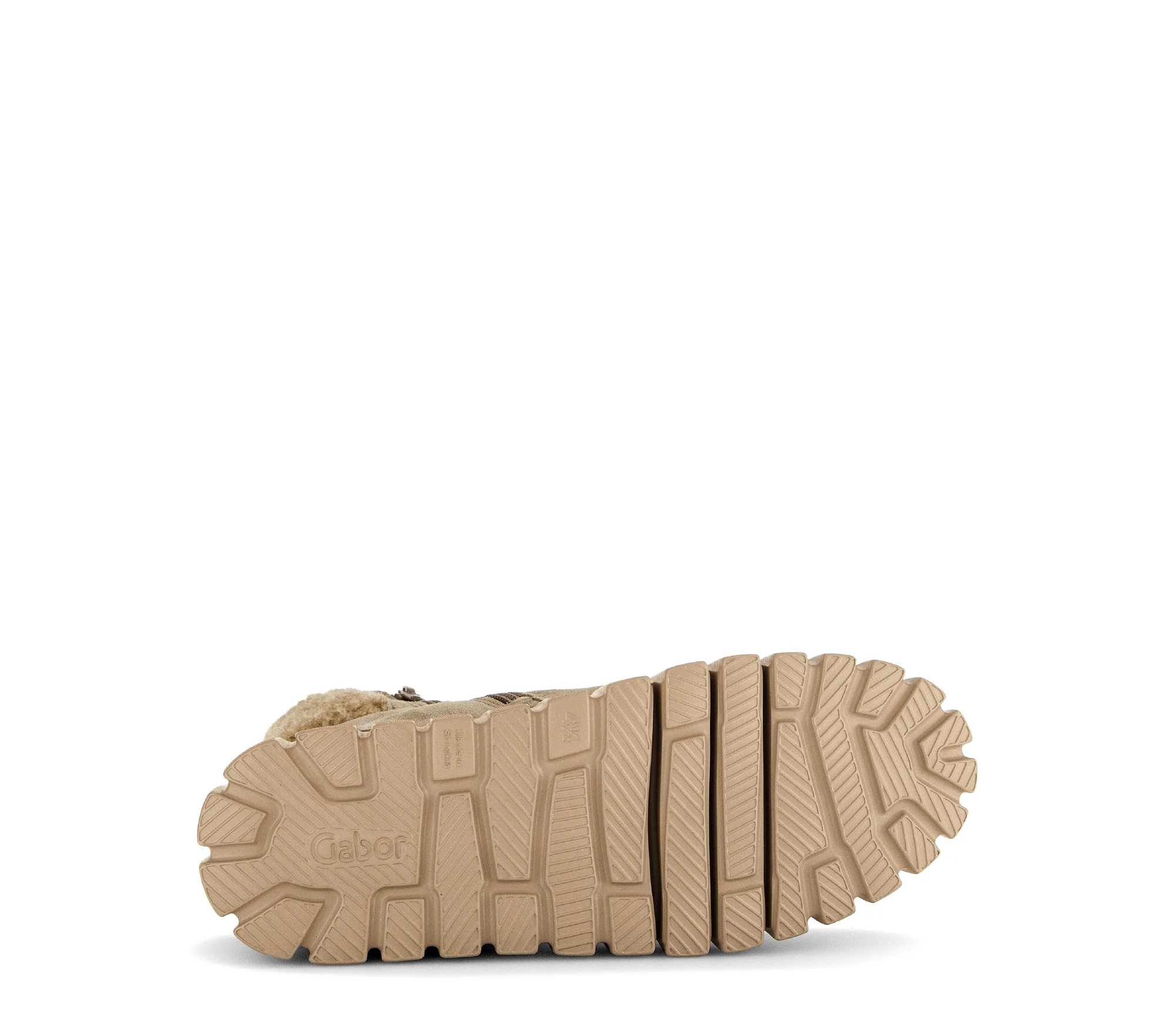 Bottines beiges en velours - Image 5