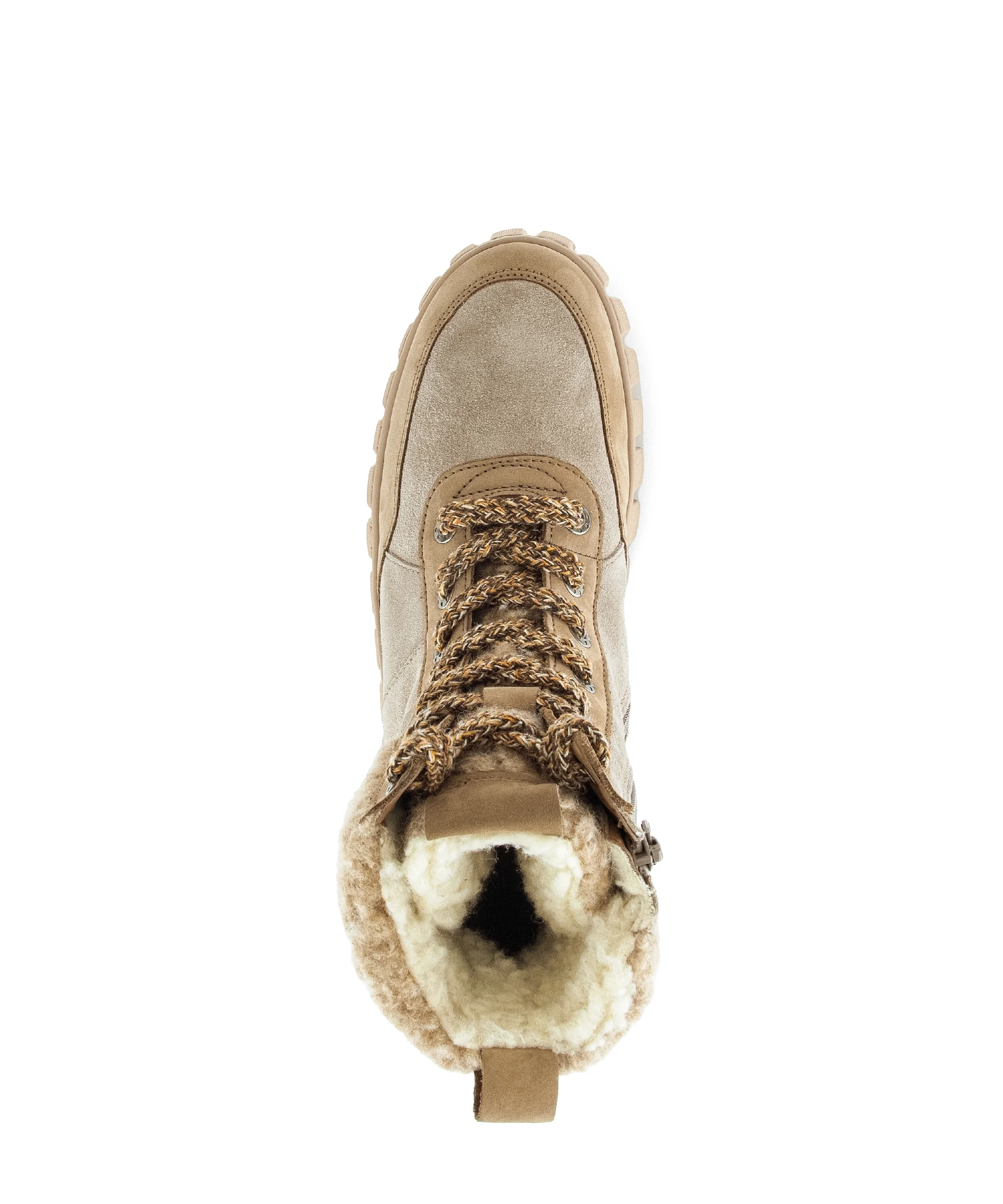 Bottines beiges en velours - Image 6