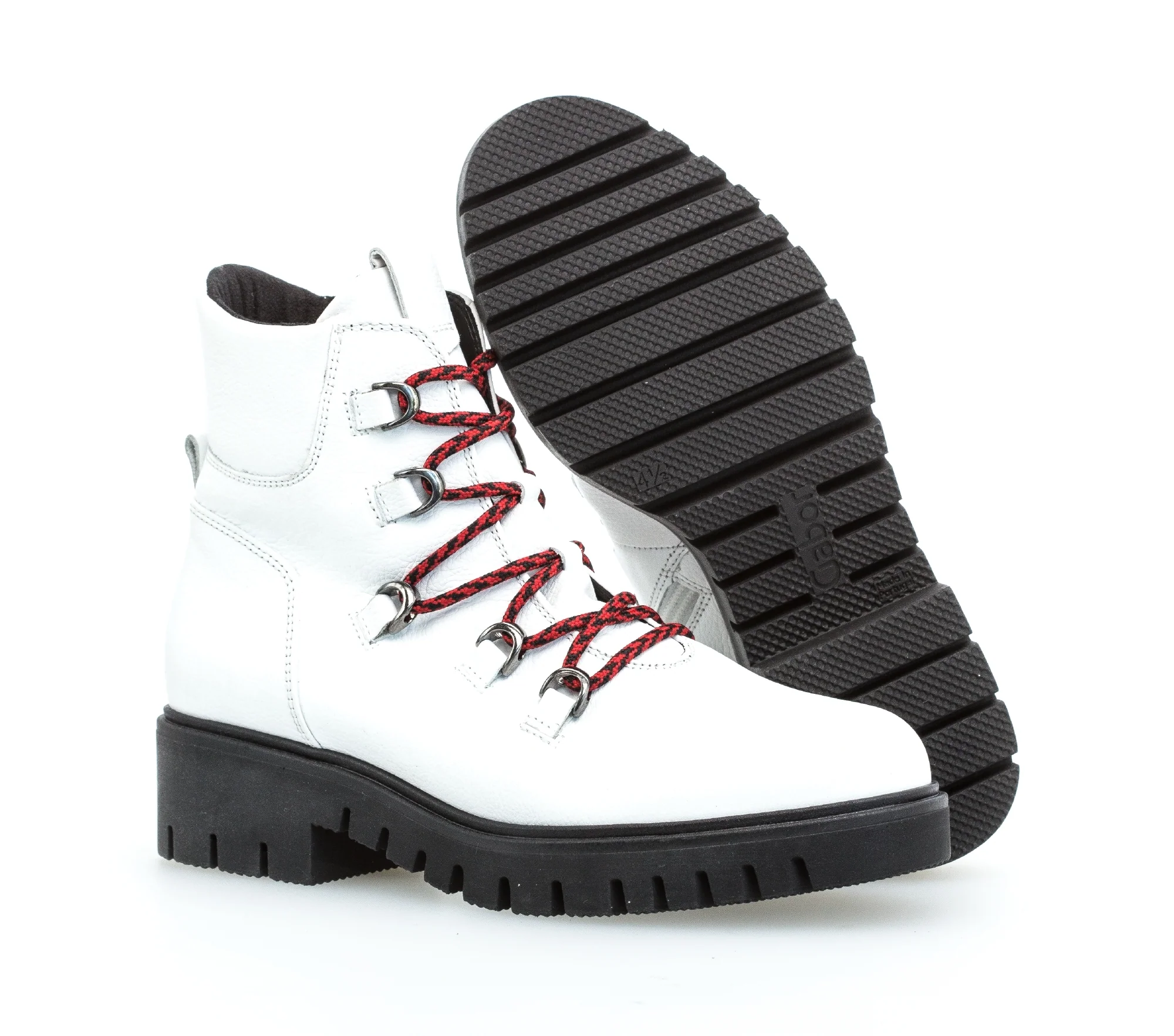 Bottines blanches en cuir - Image 4