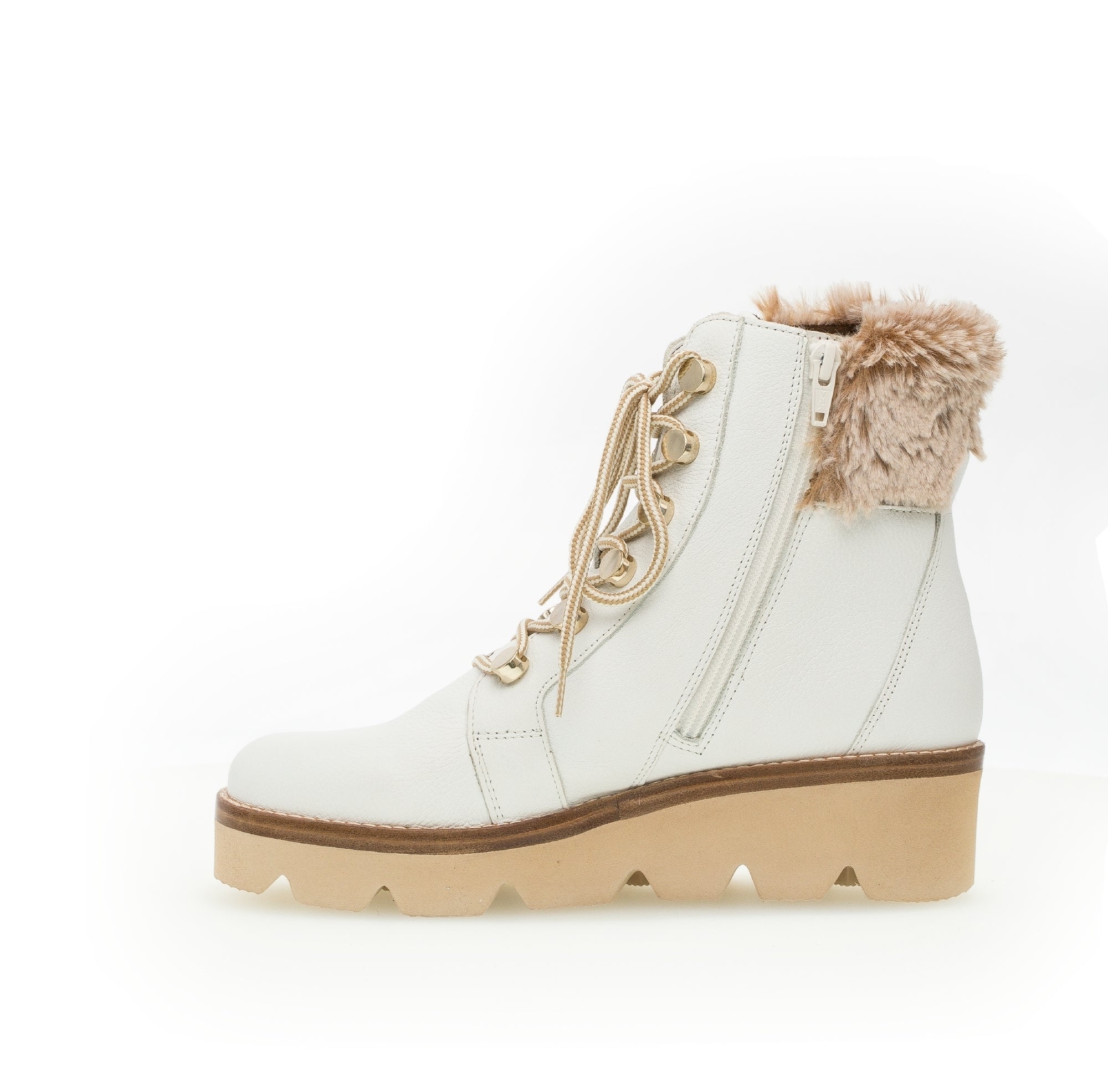 Bottines blanches en cuir - Image 2