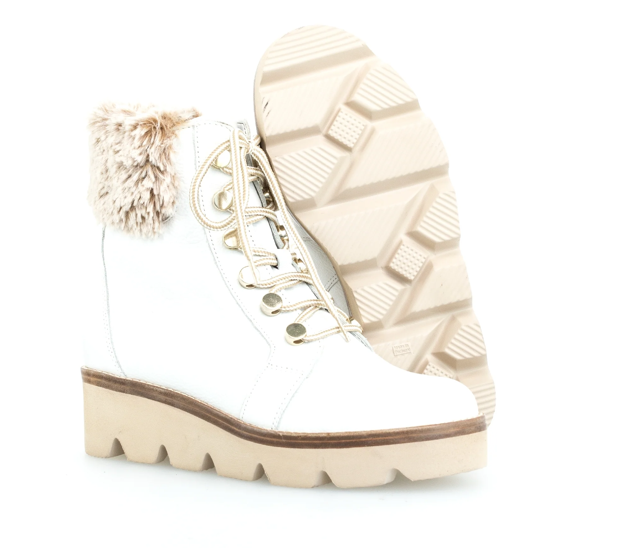 Bottines blanches en cuir - Image 3