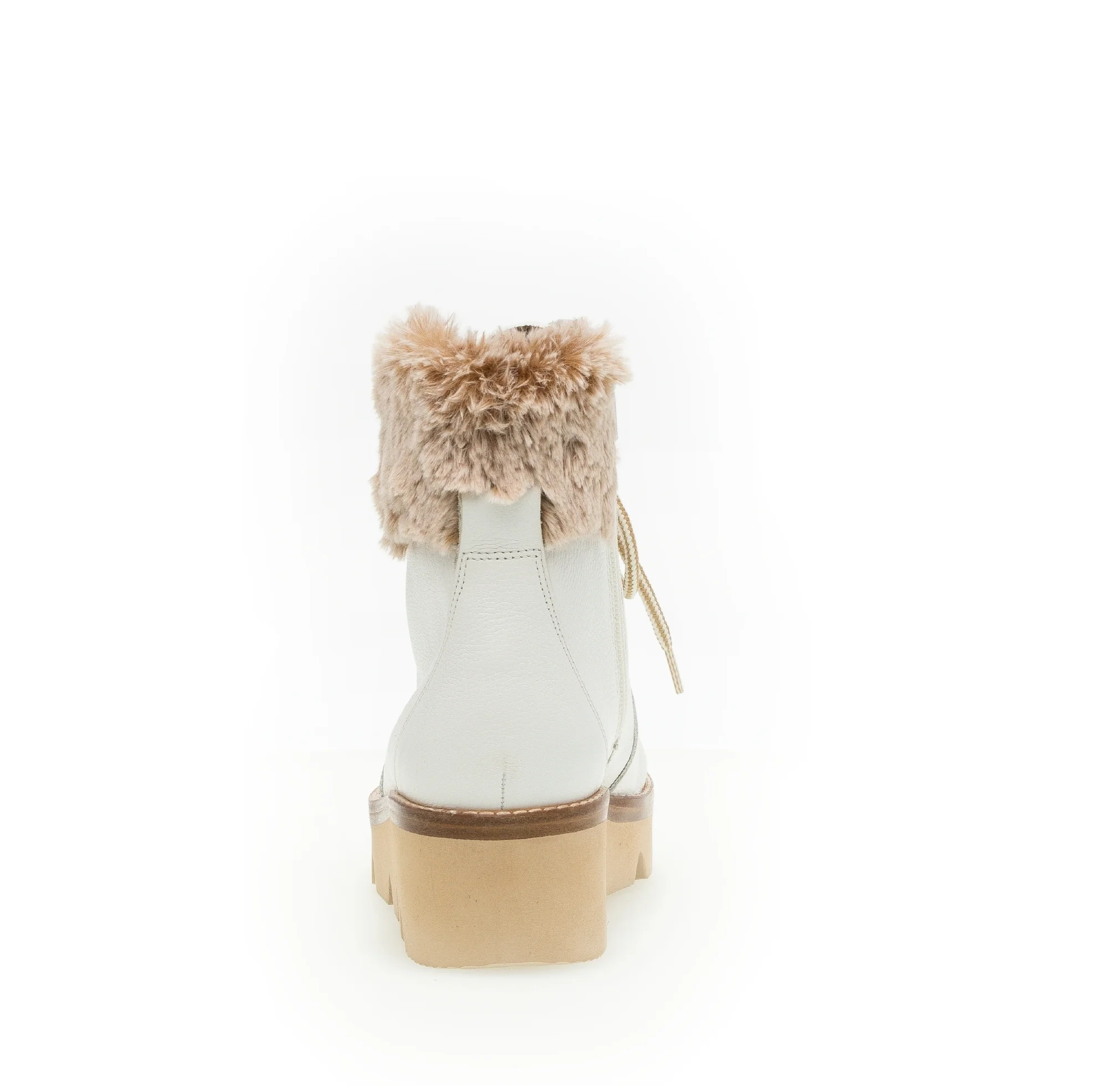 Bottines blanches en cuir - Image 4