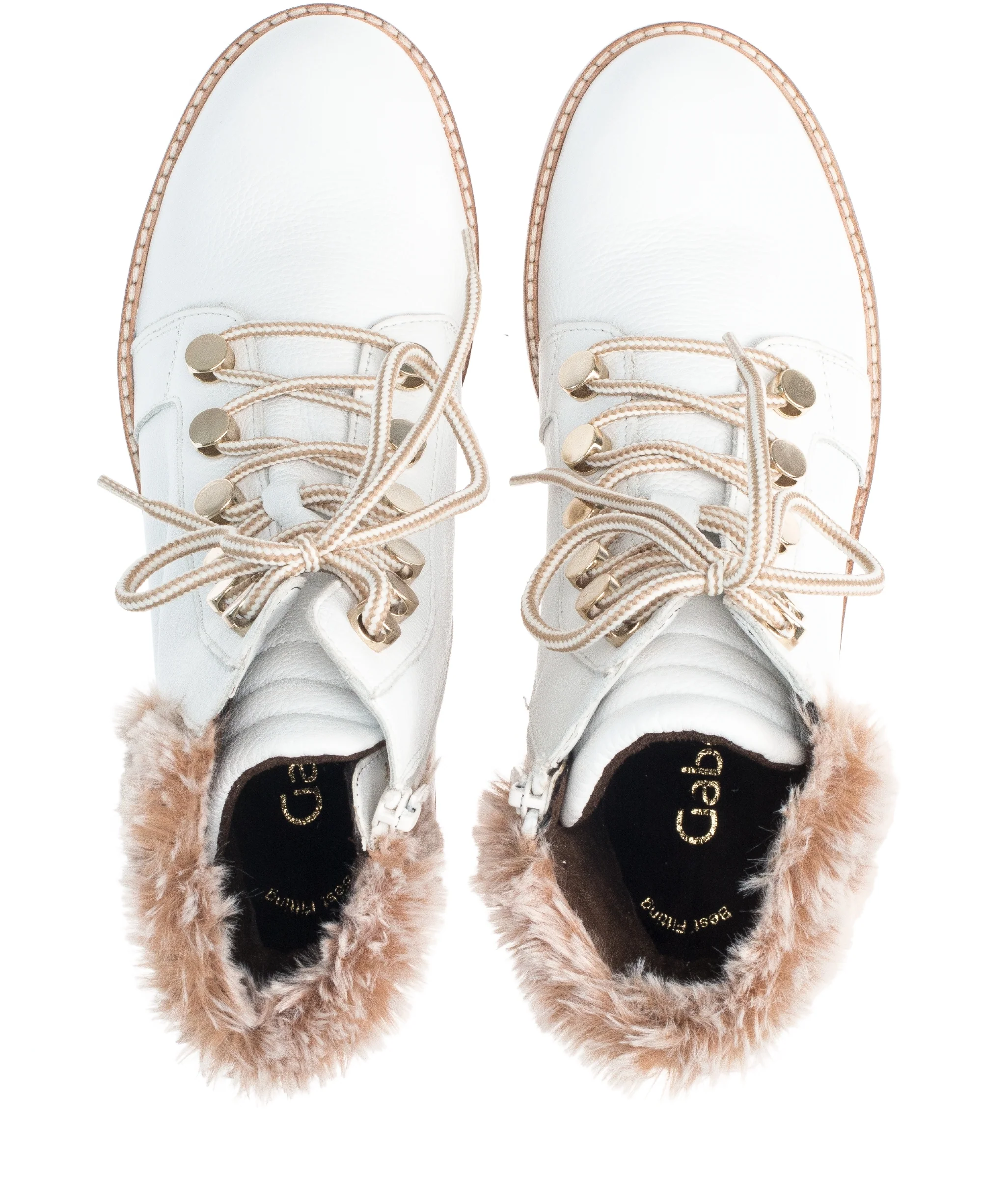 Bottines blanches en cuir - Image 5