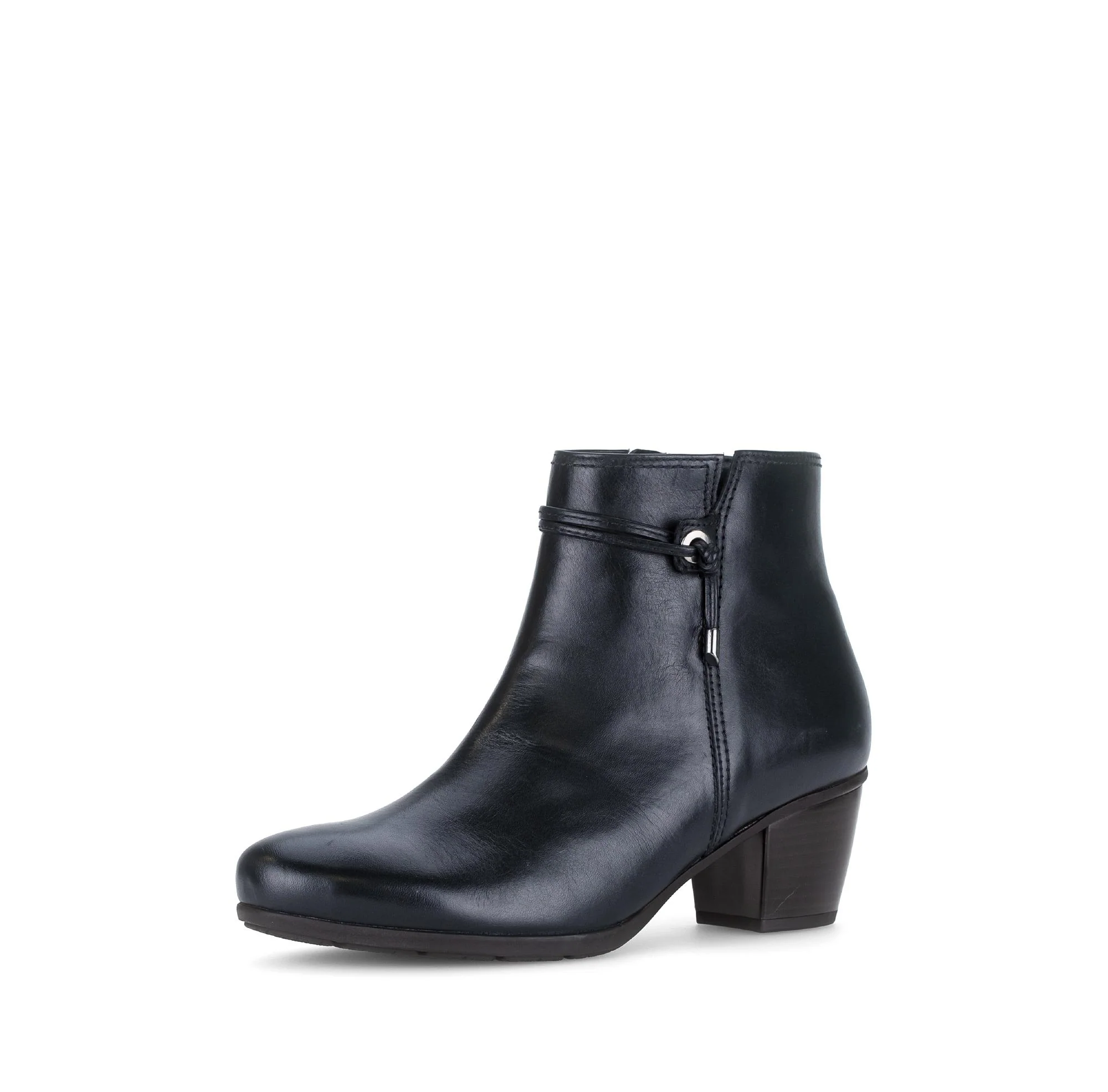 Bottines bleues en cuir lisse - Image 6