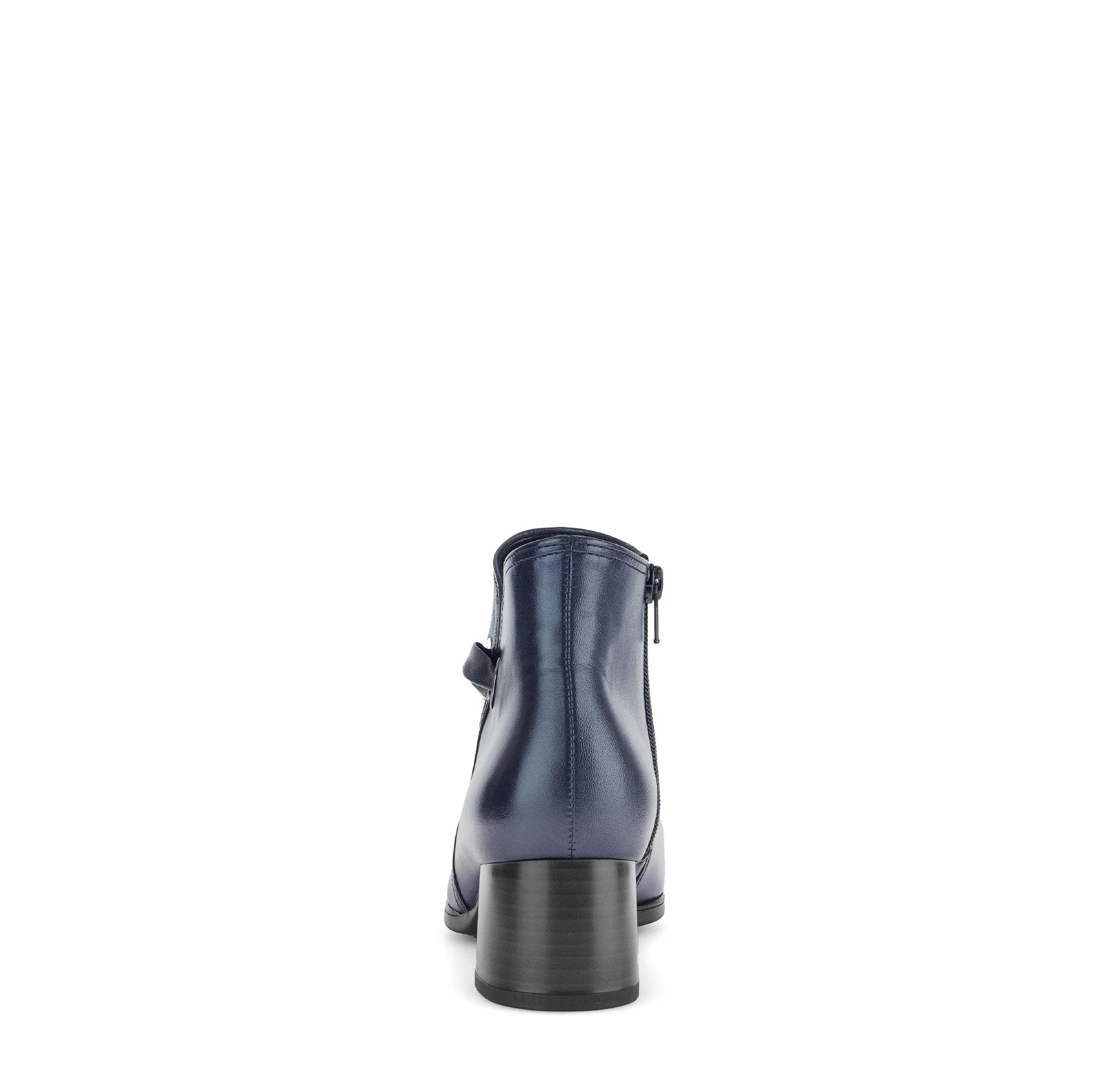 Bottines bleues en cuir lisse - Image 4