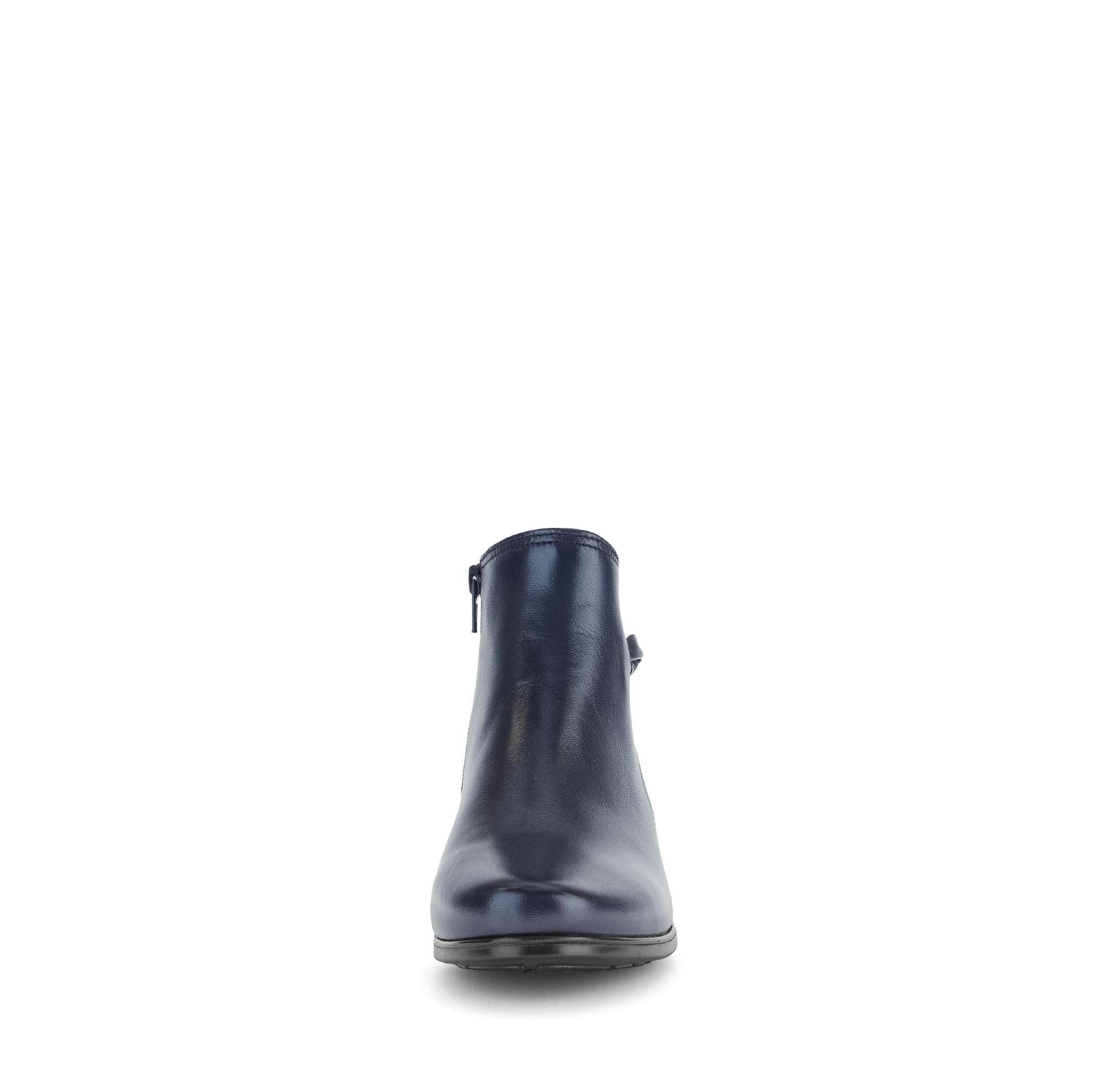 Bottines bleues en cuir lisse - Image 5