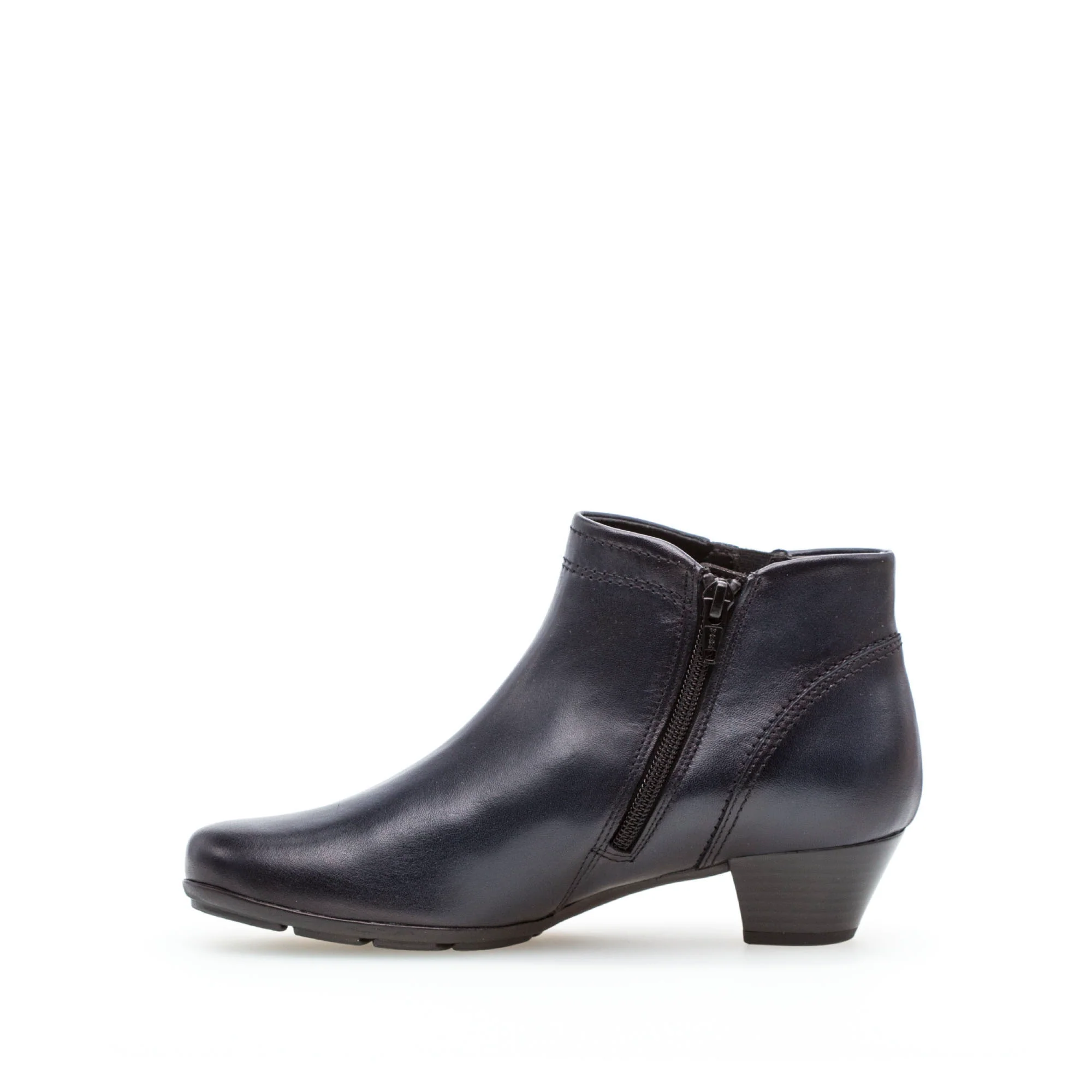 Bottines bleues en cuir lisse - Image 2