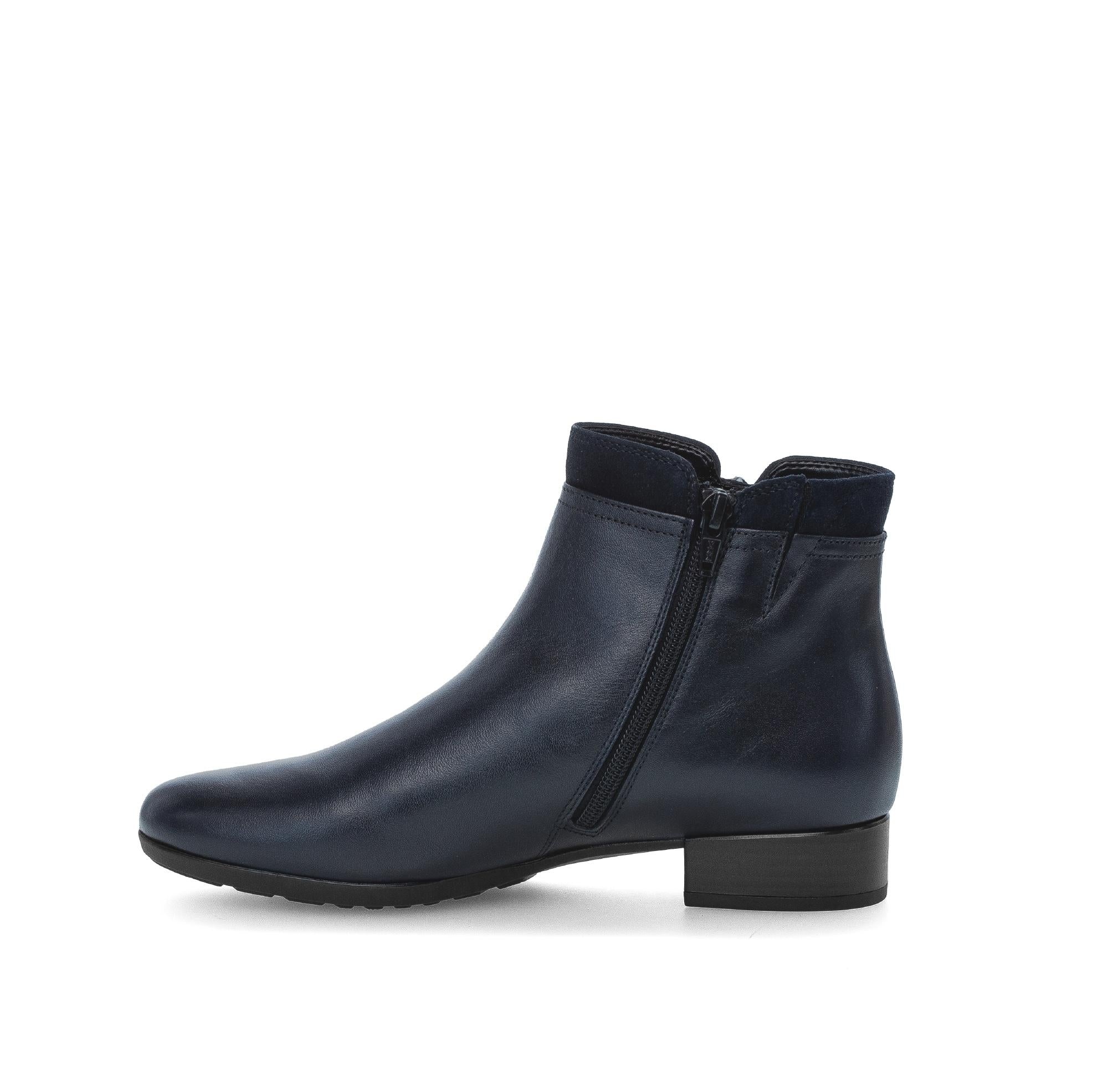 Bottines bleues en cuir lisse - Image 2