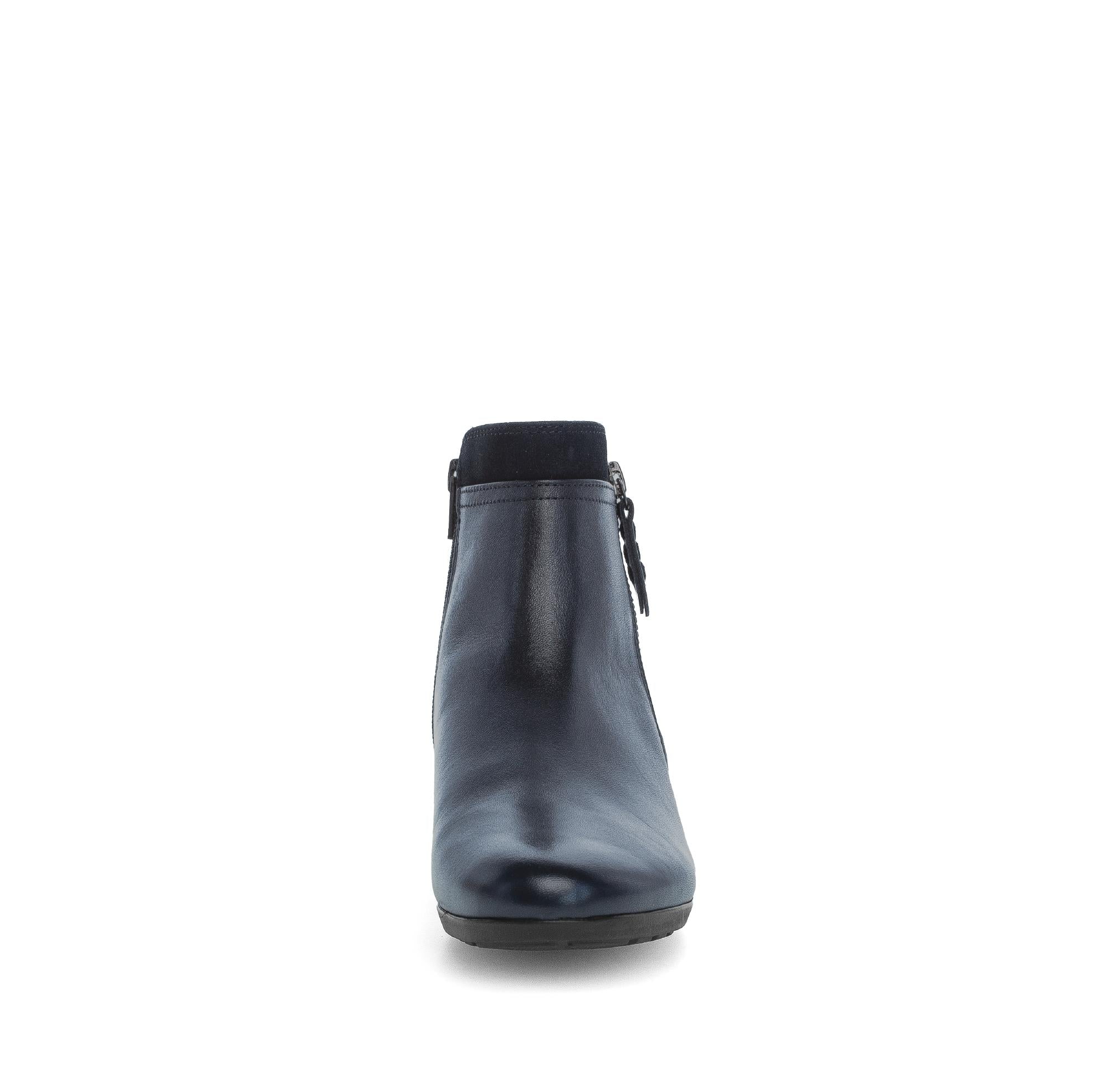 Bottines bleues en cuir lisse - Image 5