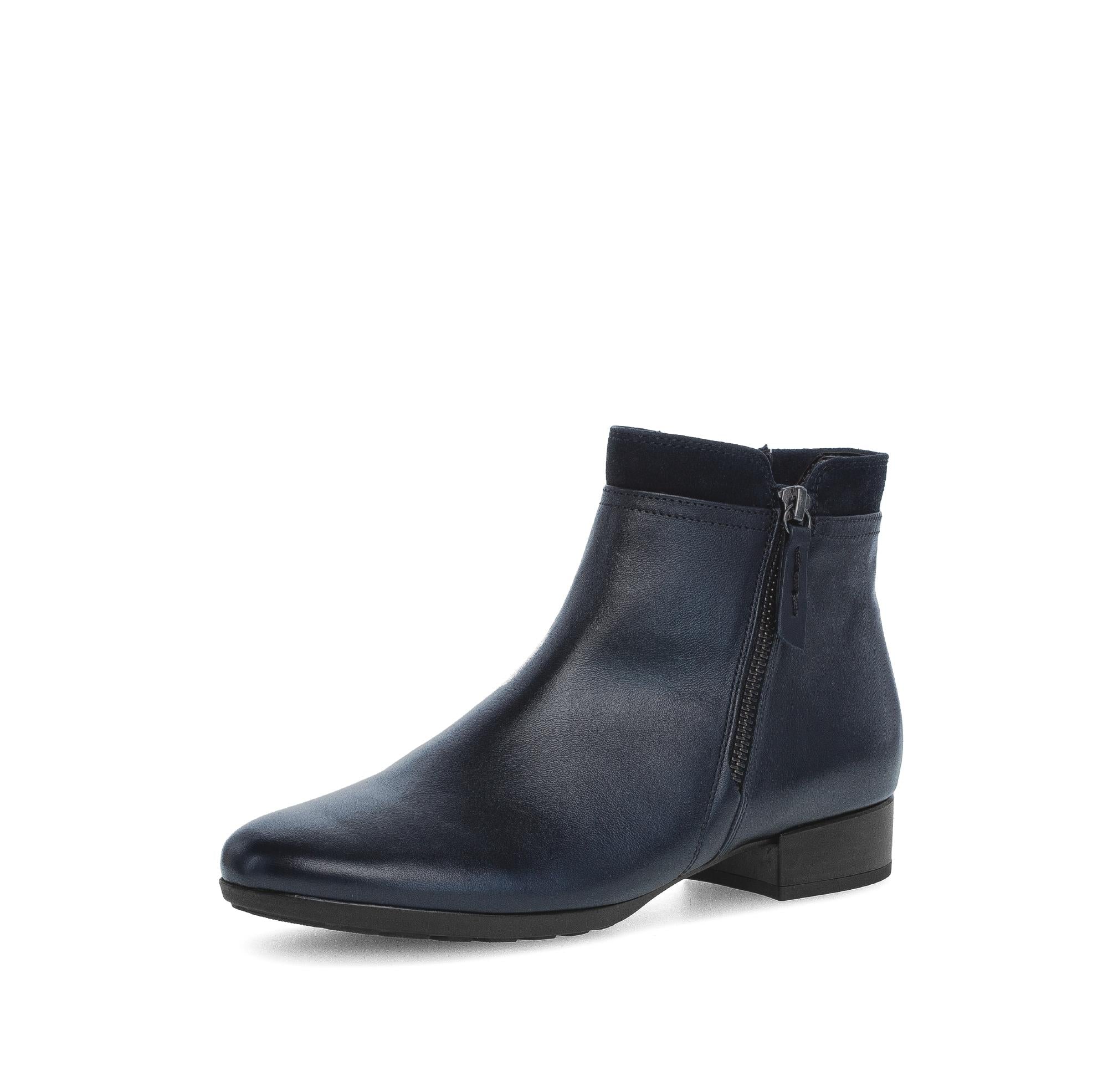 Bottines bleues en cuir lisse - Image 6