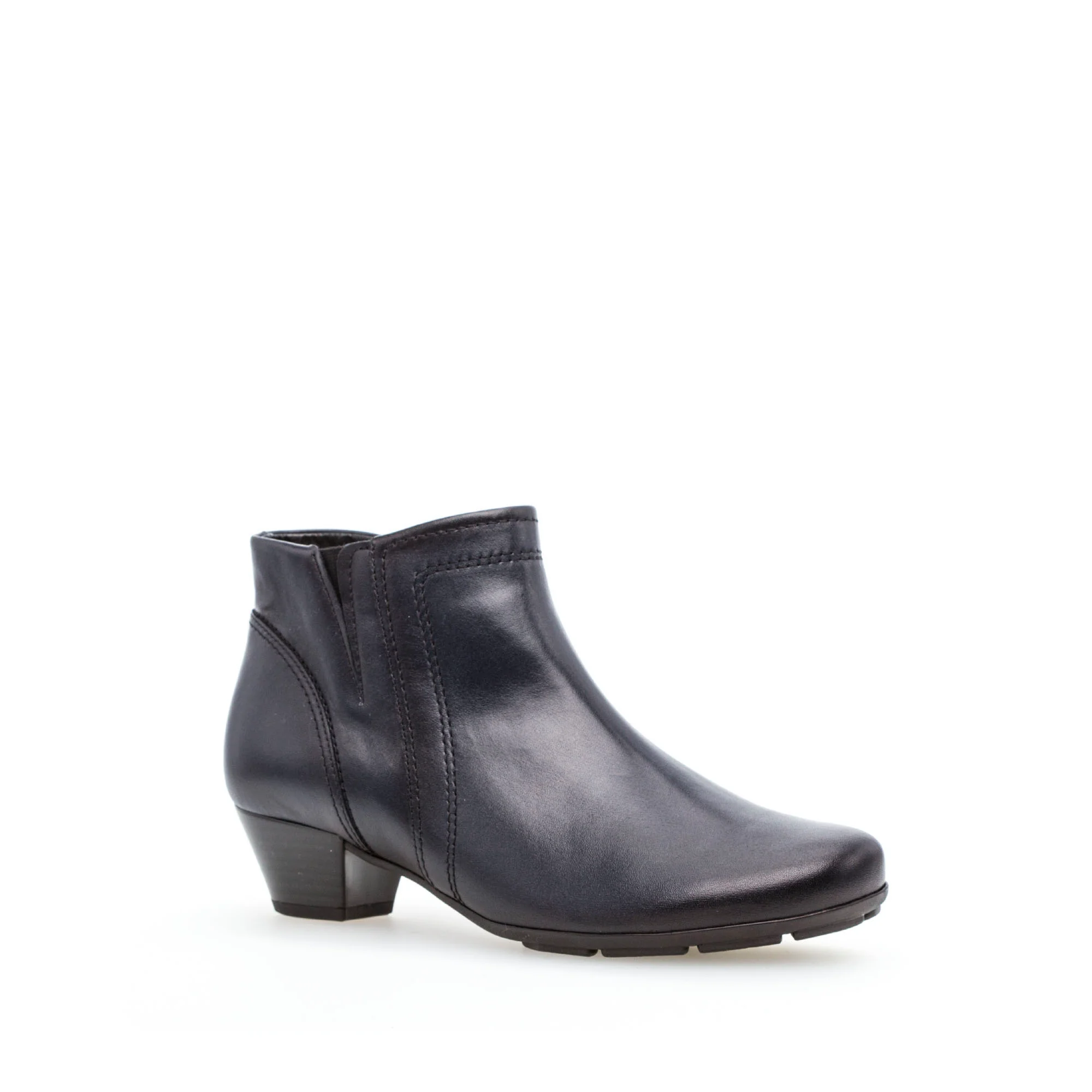 Bottines bleues en cuir lisse - Image 3