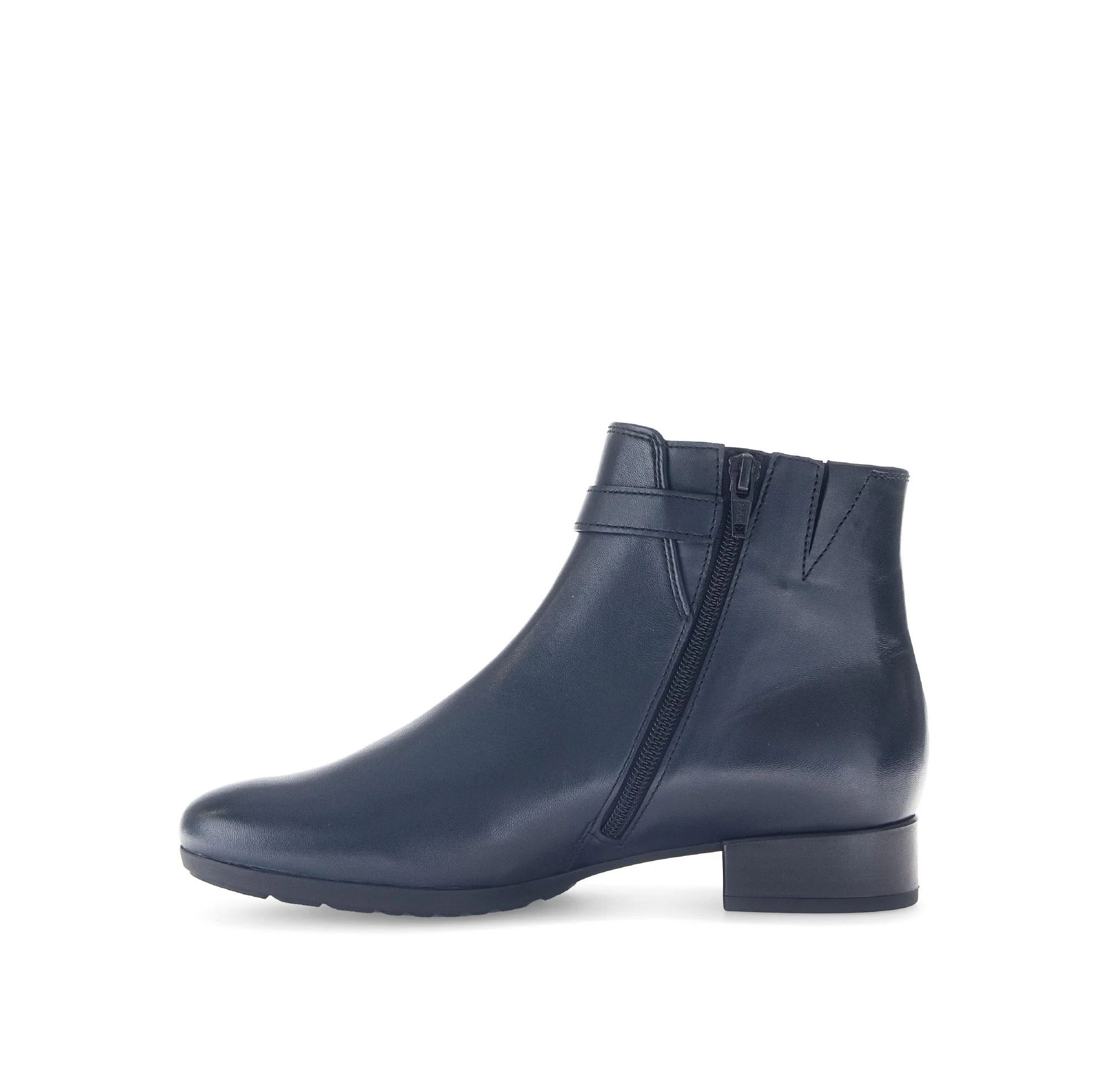 Bottines bleues en cuir lisse - Image 2