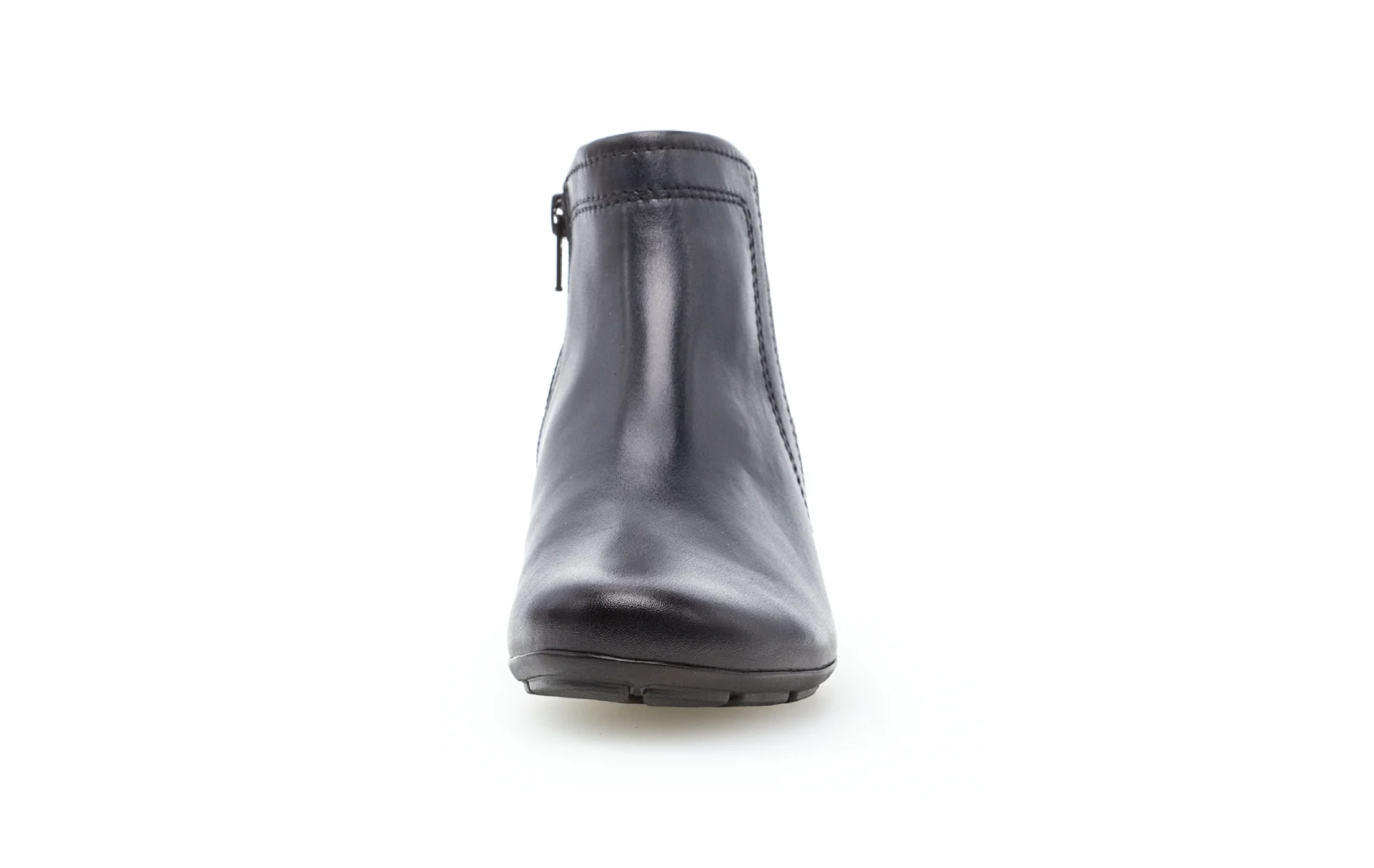 Bottines bleues en cuir lisse - Image 4