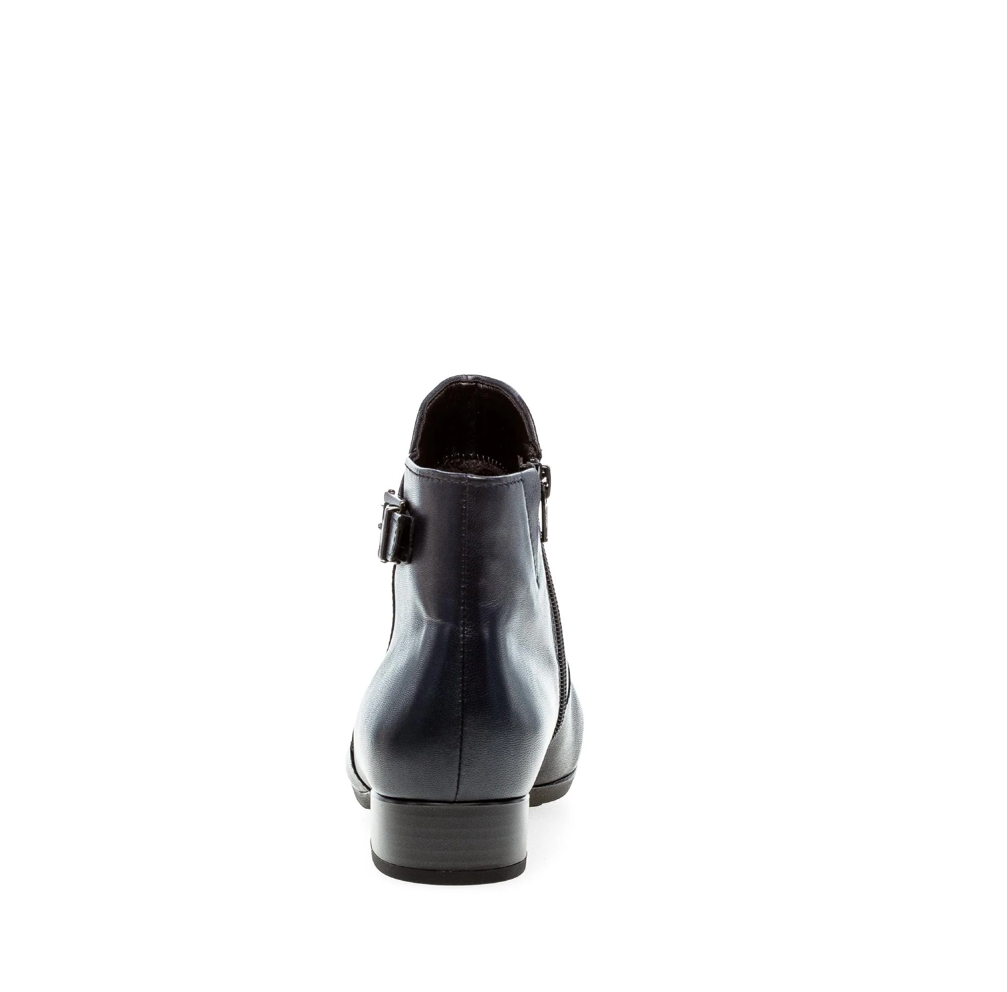 Bottines bleues en cuir lisse - Image 4