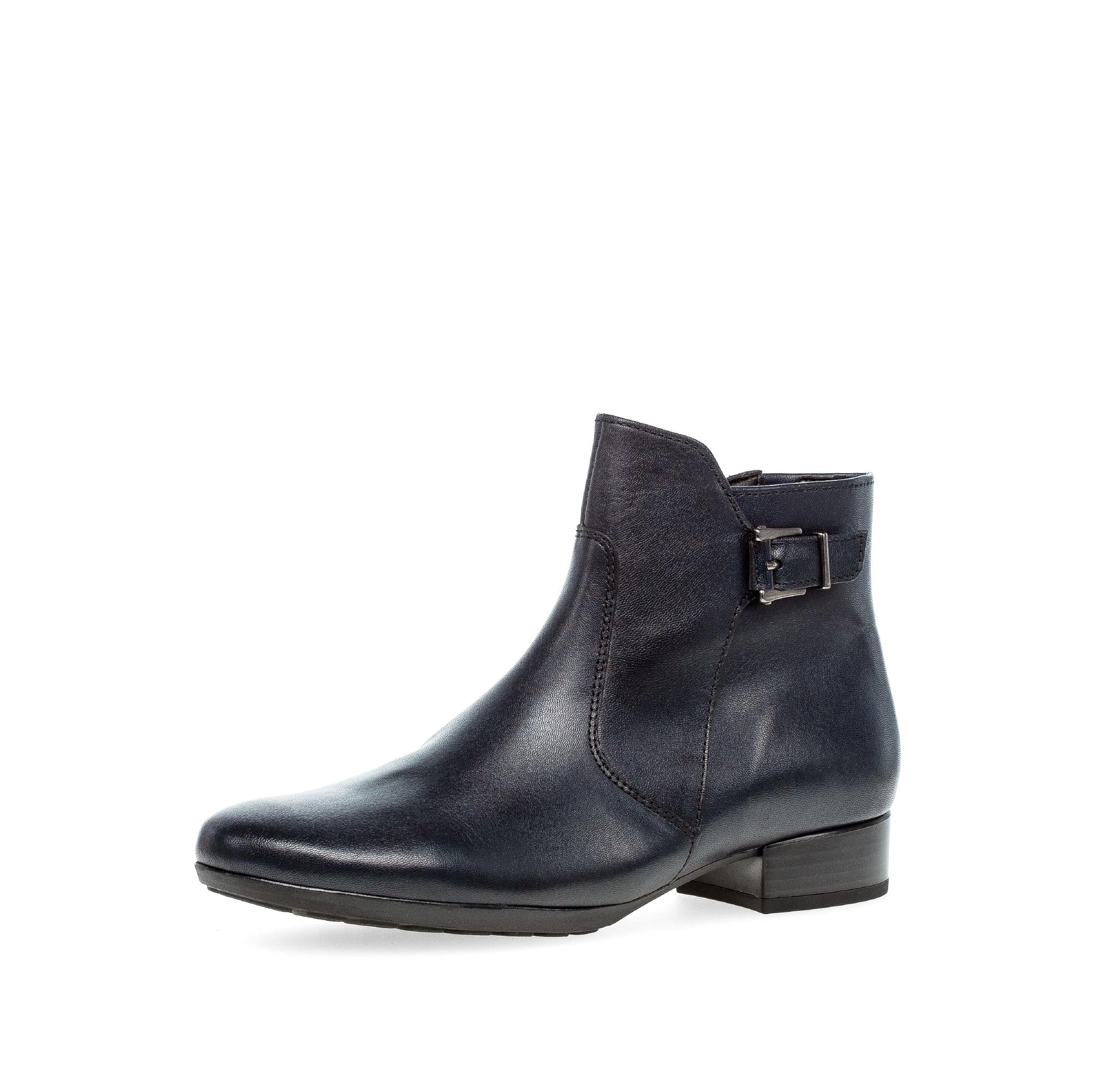 Bottines bleues en cuir lisse - Image 6