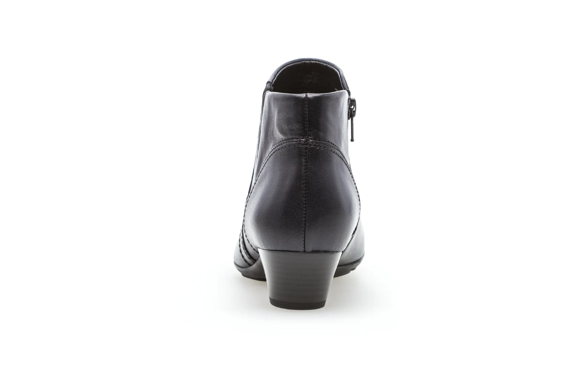 Bottines bleues en cuir lisse - Image 5