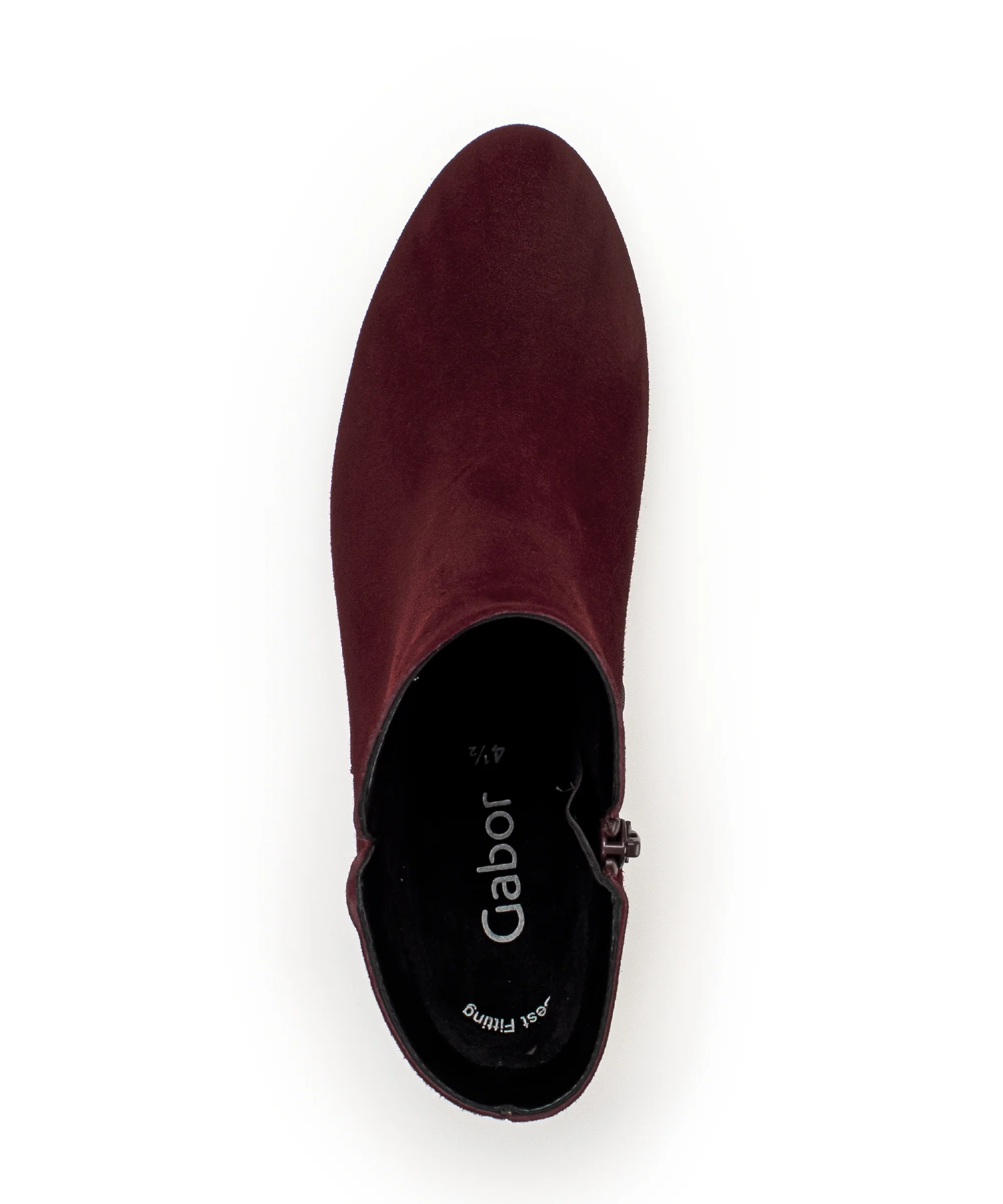 Bottines bordeaux en velours - Image 4