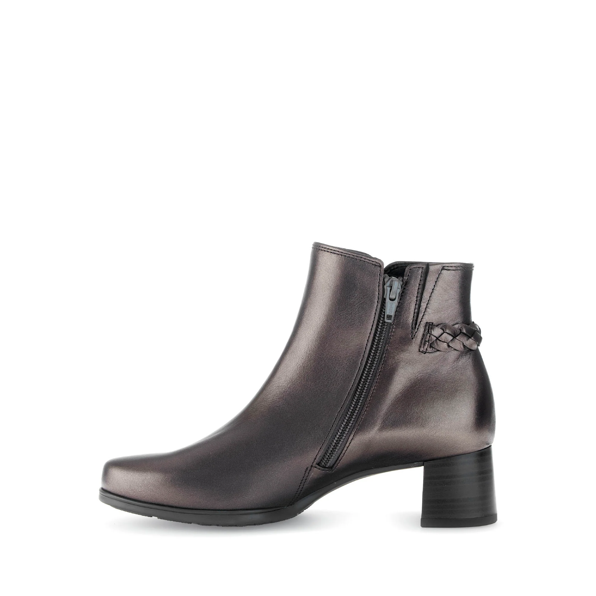 Bottines bronze en cuir lisse - Image 2