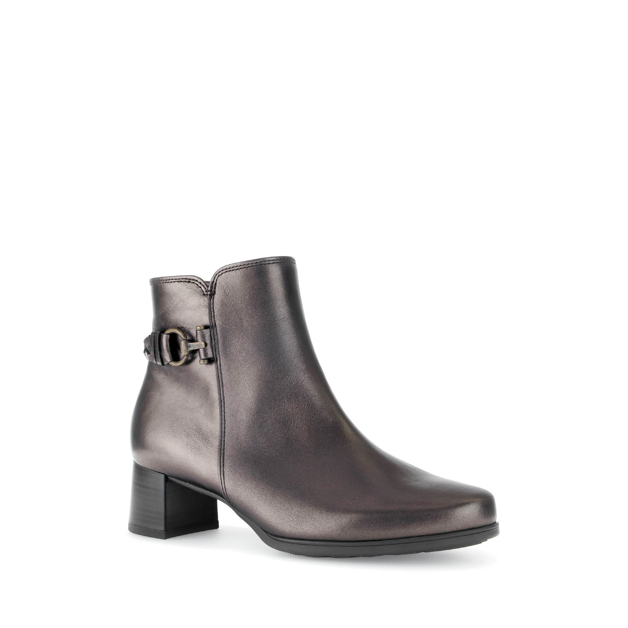 Bottines bronze en cuir lisse - Image 3
