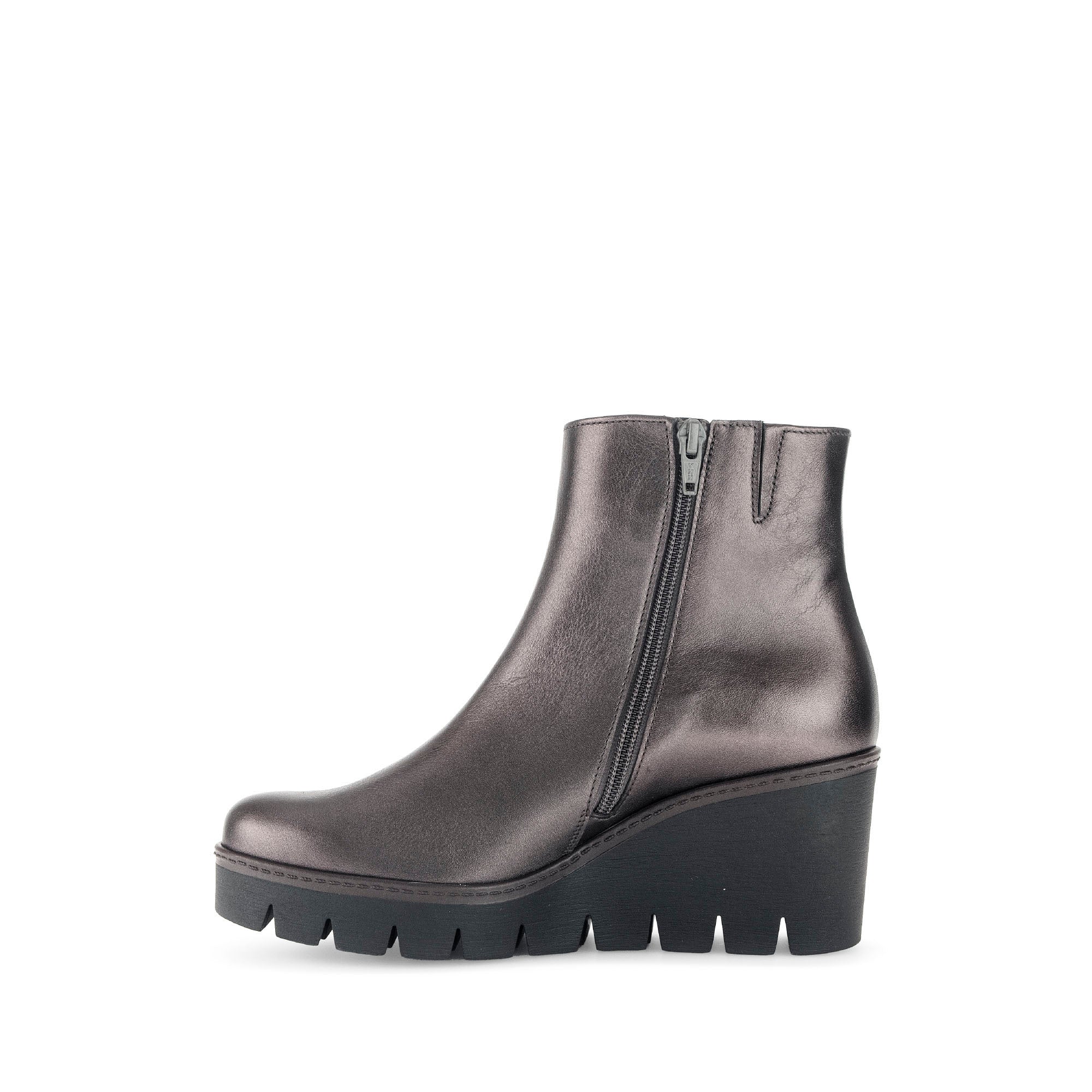 Bottines bronze en cuir lisse - Image 2