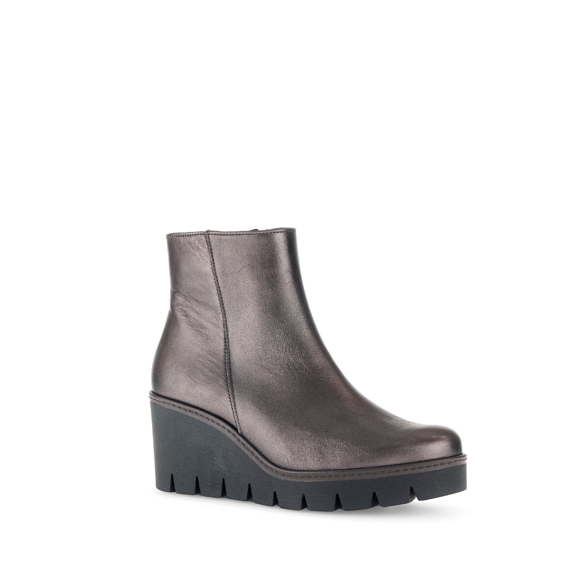 Bottines bronze en cuir lisse - Image 3