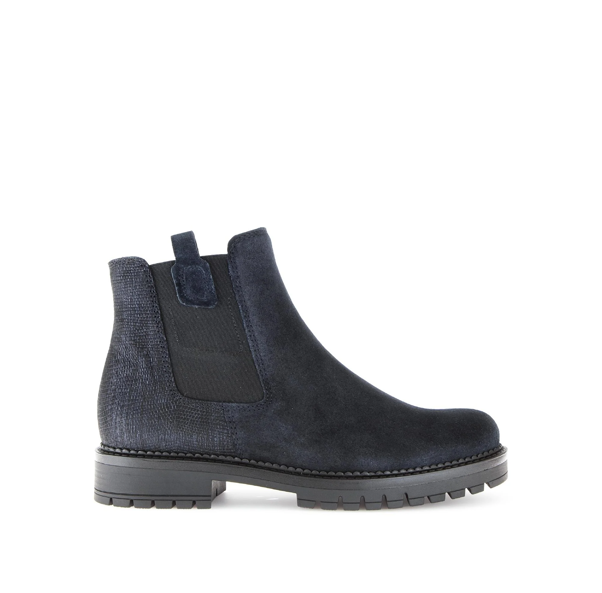 Bottines chelsea bleues en Nubuck