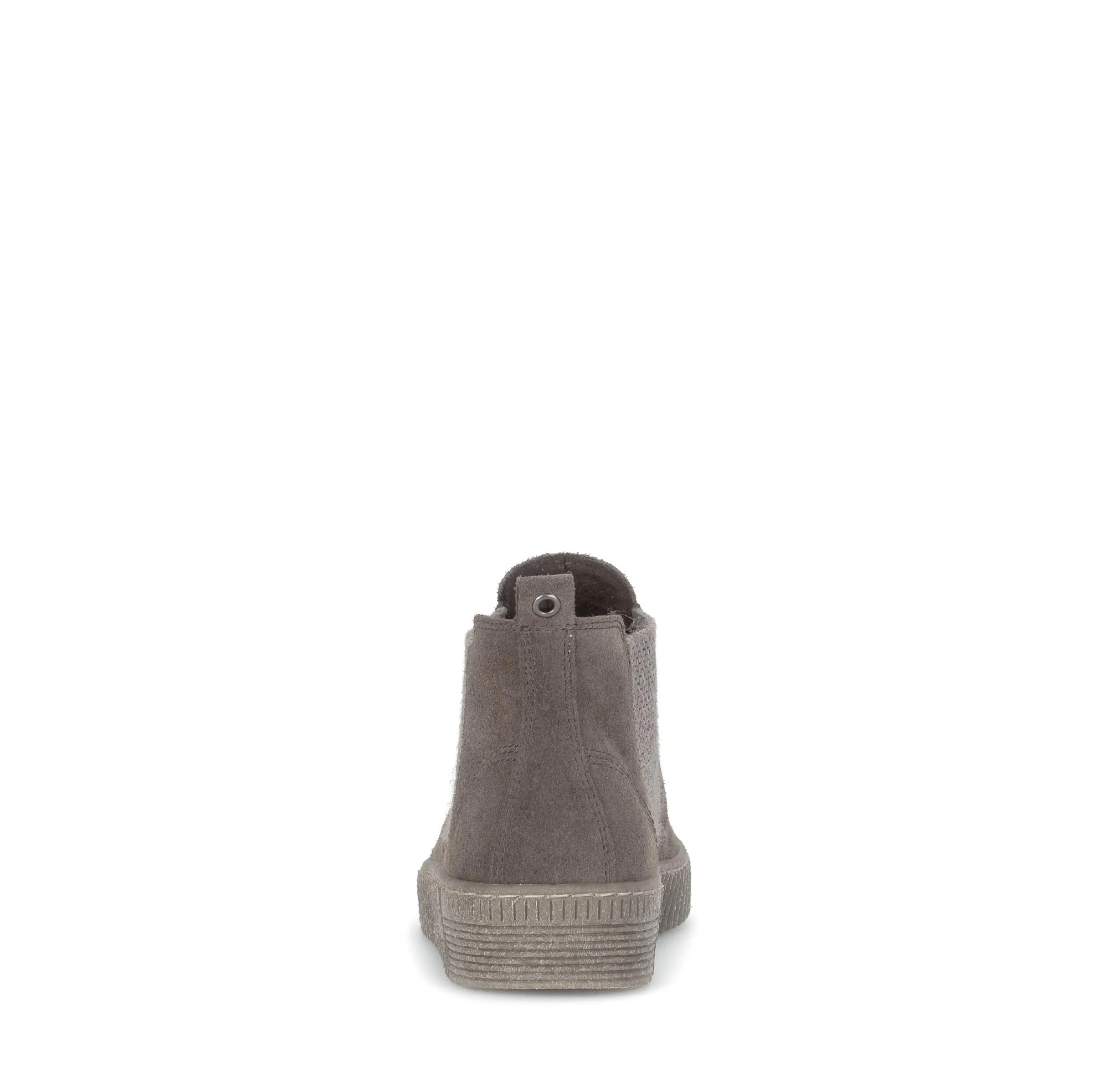 Bottines chelsea gris-marron en cuir nubuck - Image 4