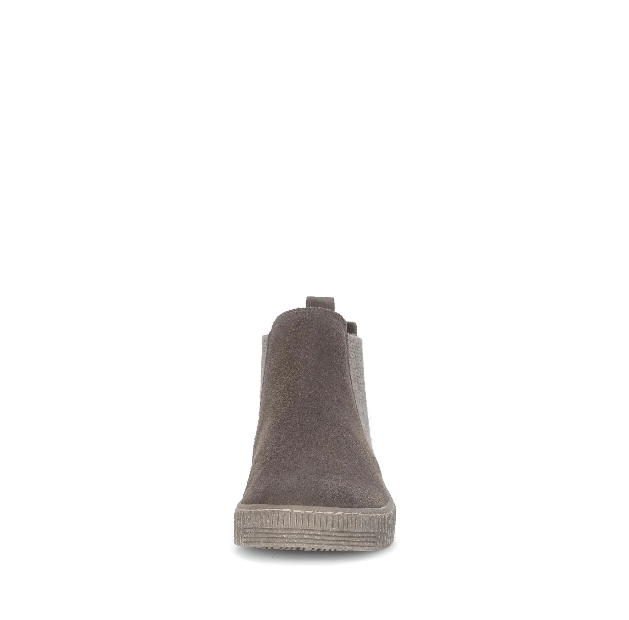 Bottines chelsea gris-marron en cuir nubuck - Image 5