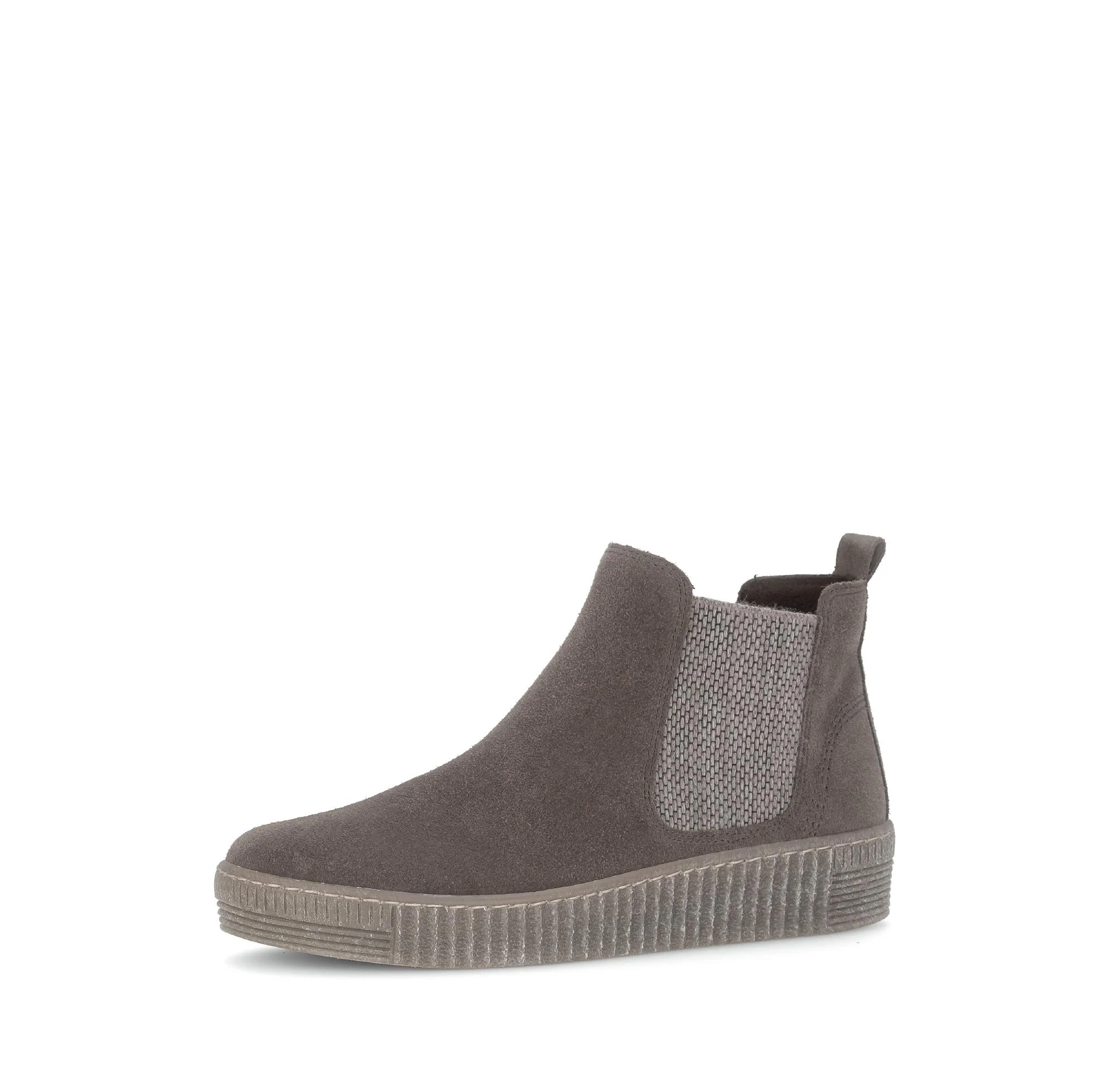 Bottines chelsea gris-marron en cuir nubuck - Image 6