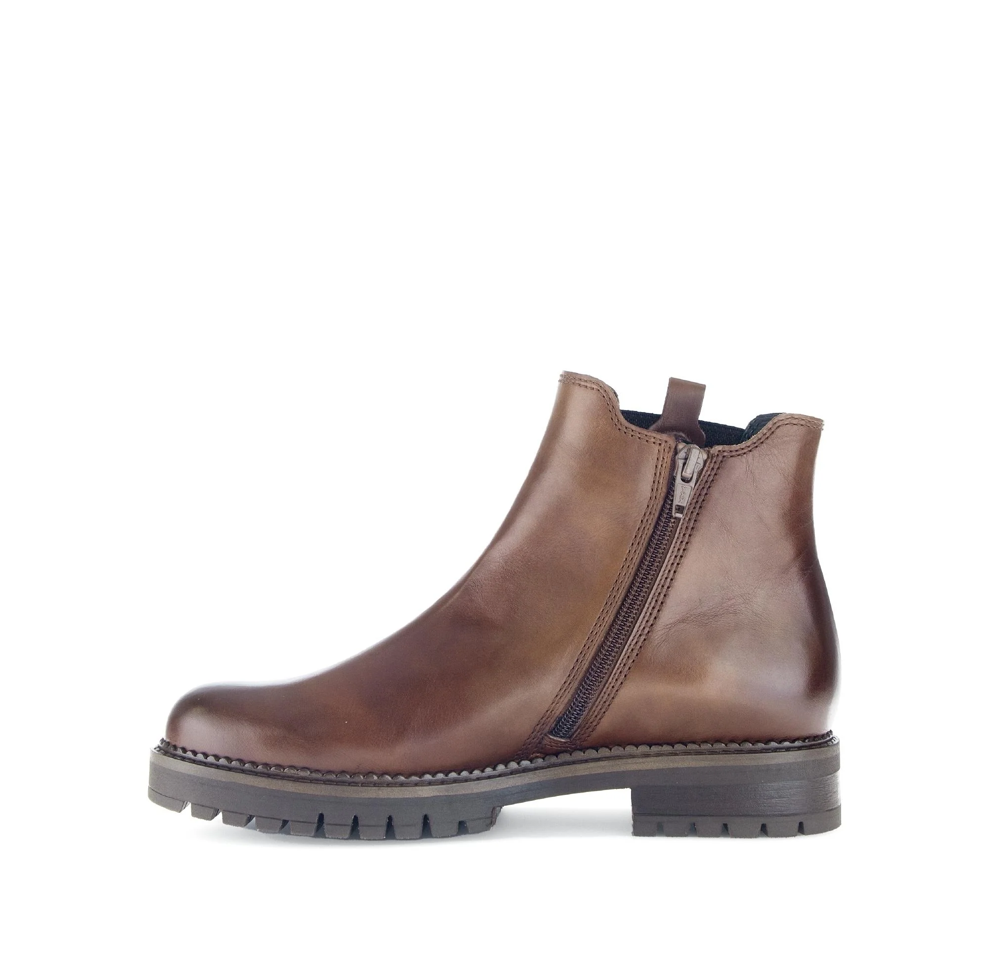 Bottines chelsea marron en cuir lisse - Image 2