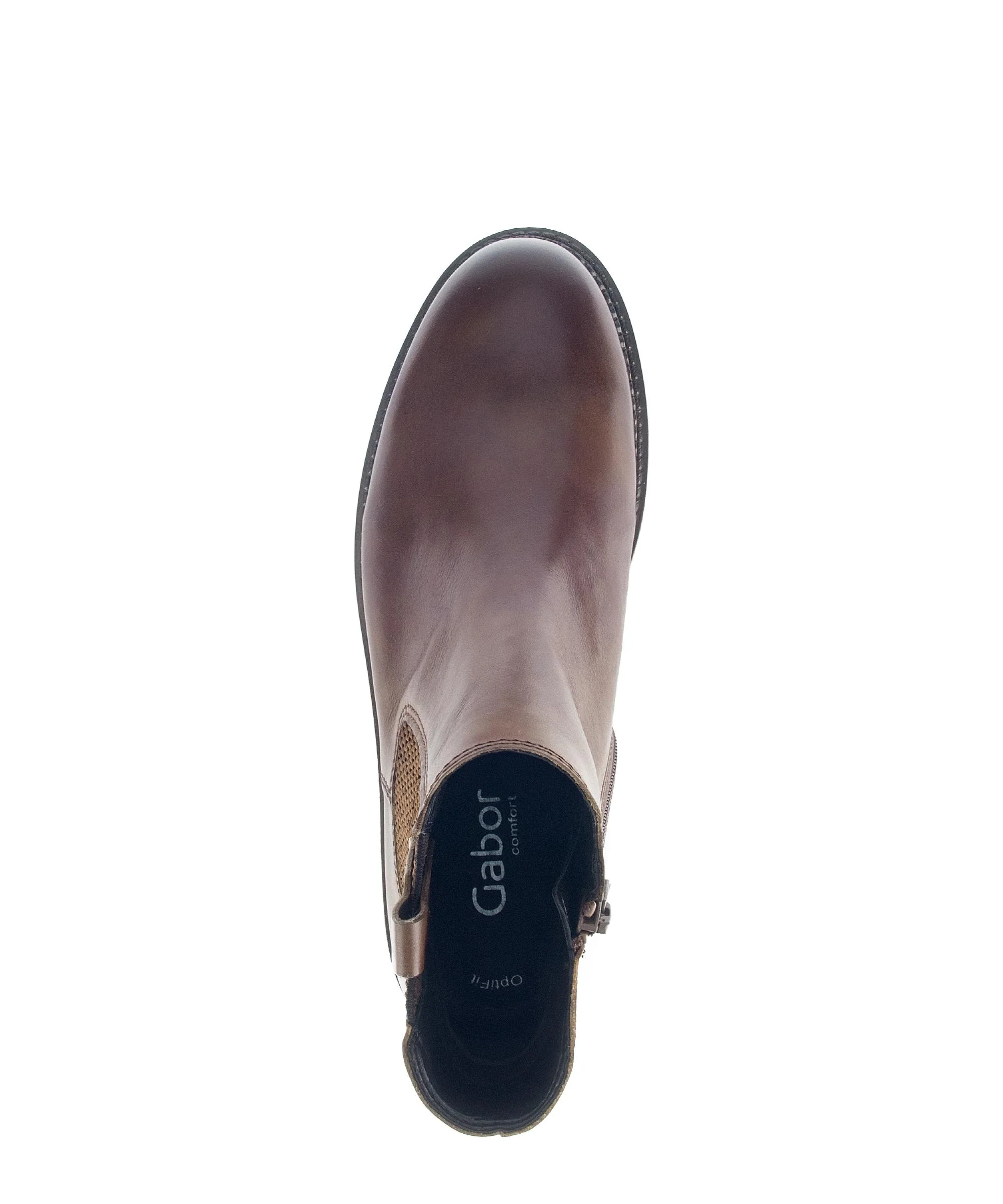 Bottines chelsea marron en cuir lisse - Image 3