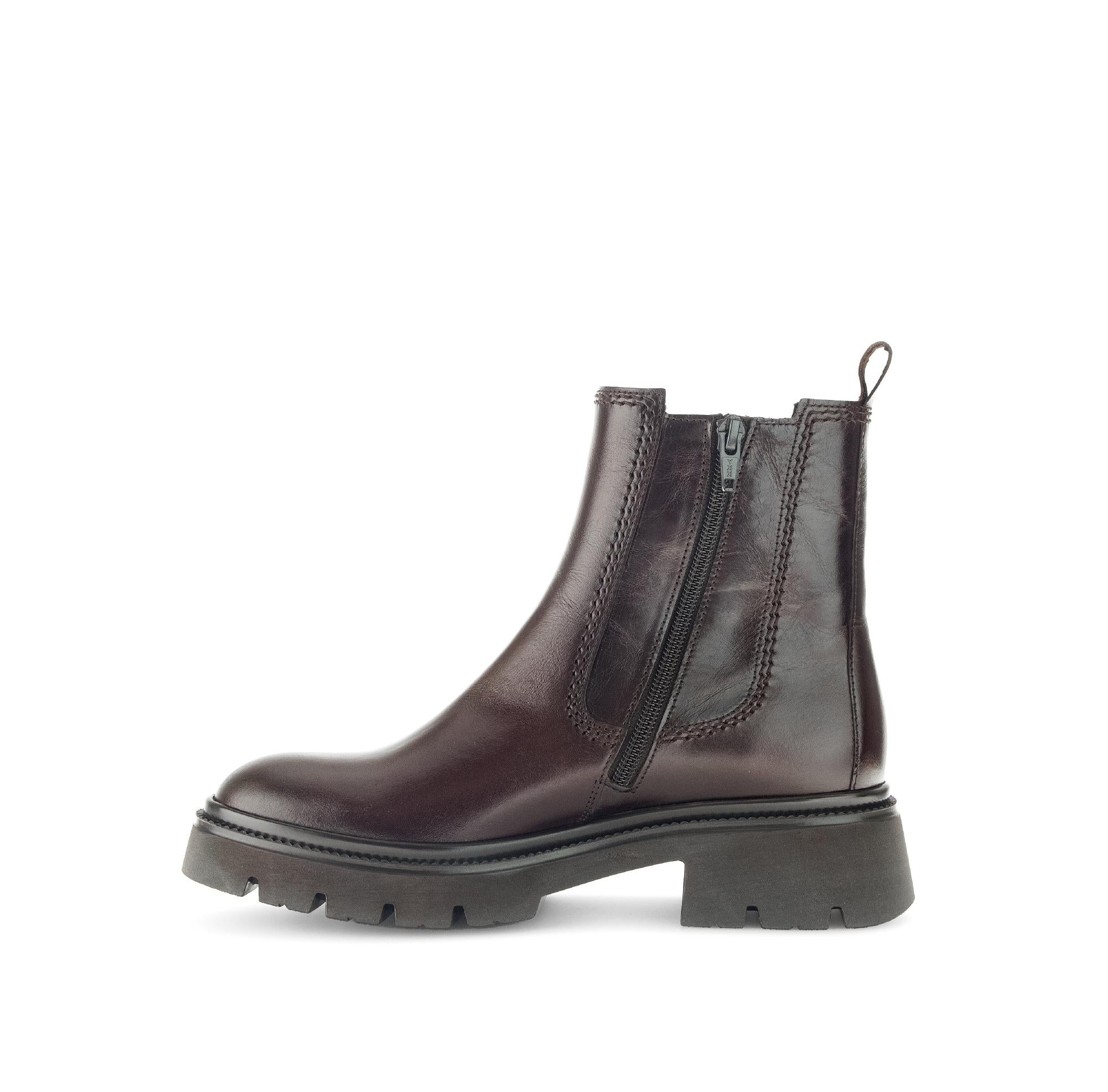 Bottines chelsea marron en cuir lisse - Image 2