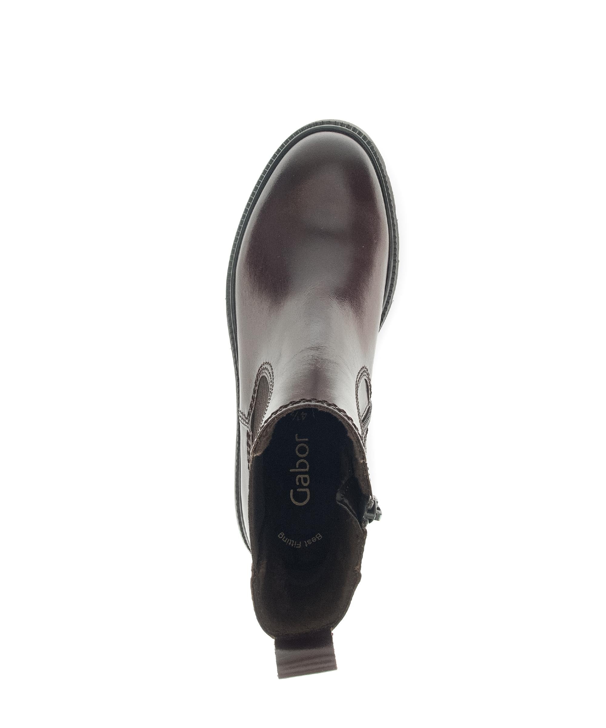 Bottines chelsea marron en cuir lisse - Image 3