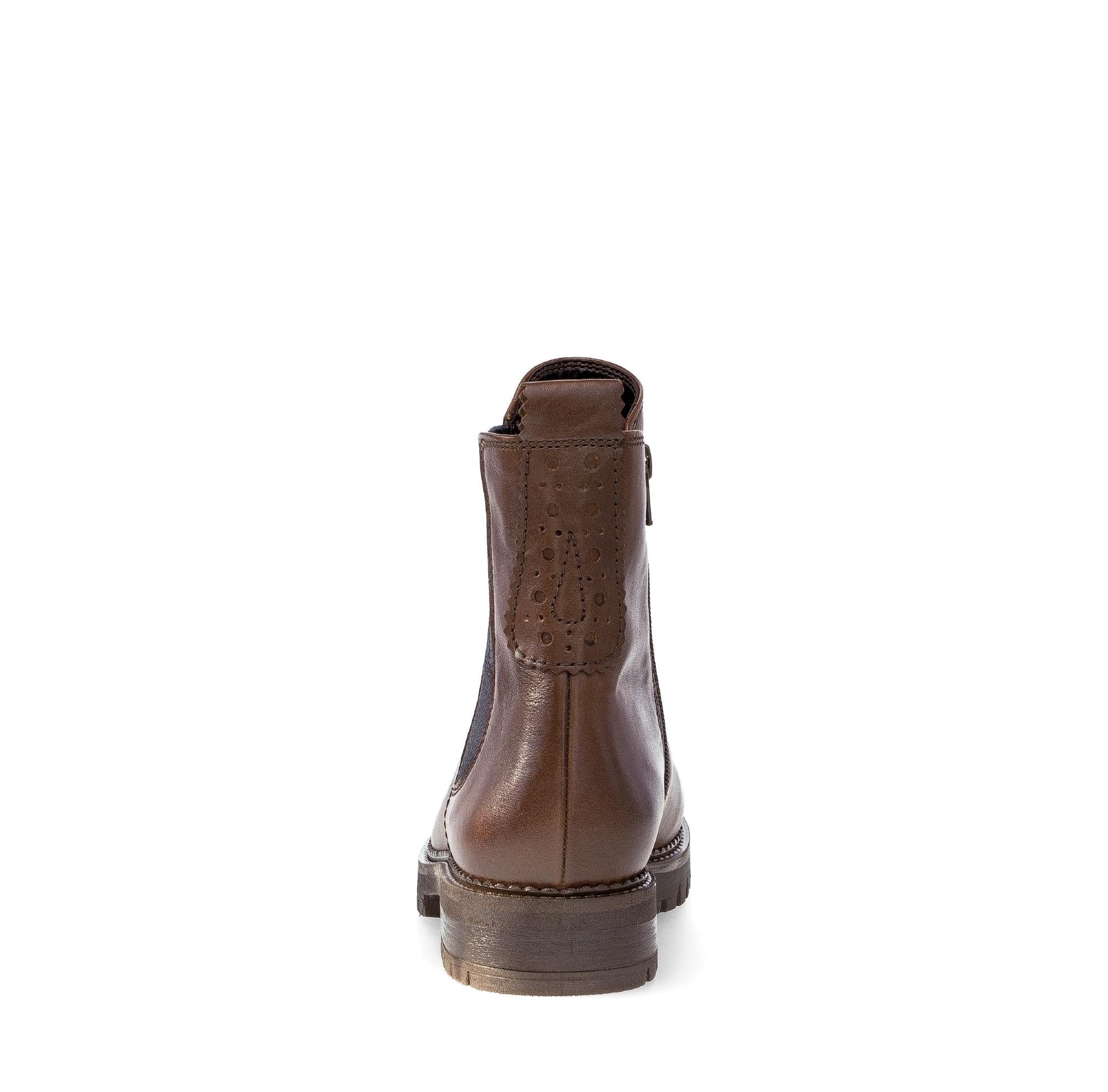 Bottines chelsea marron en cuir lisse - Image 4