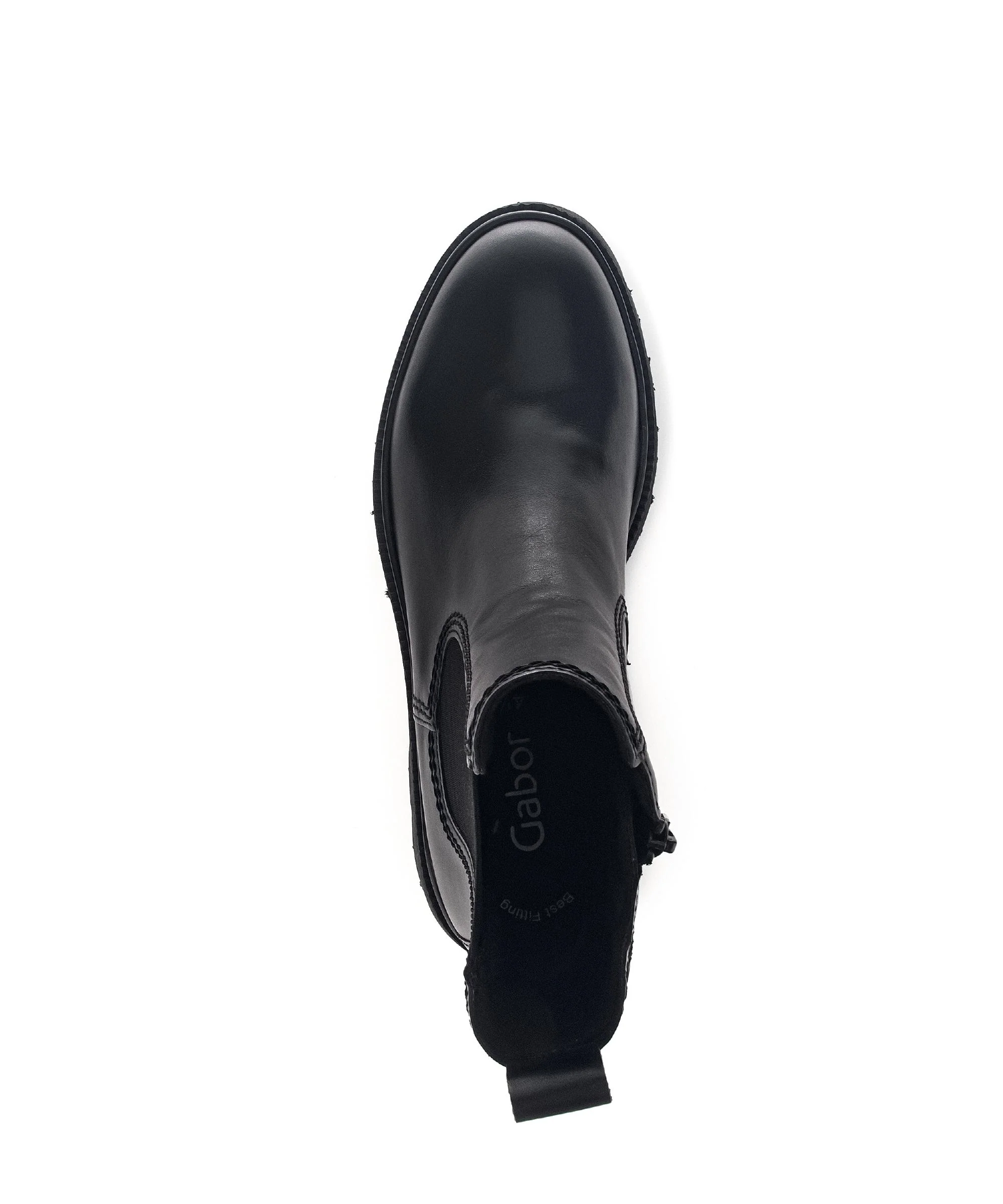 Bottines chelsea noires en cuir lisse - Image 3