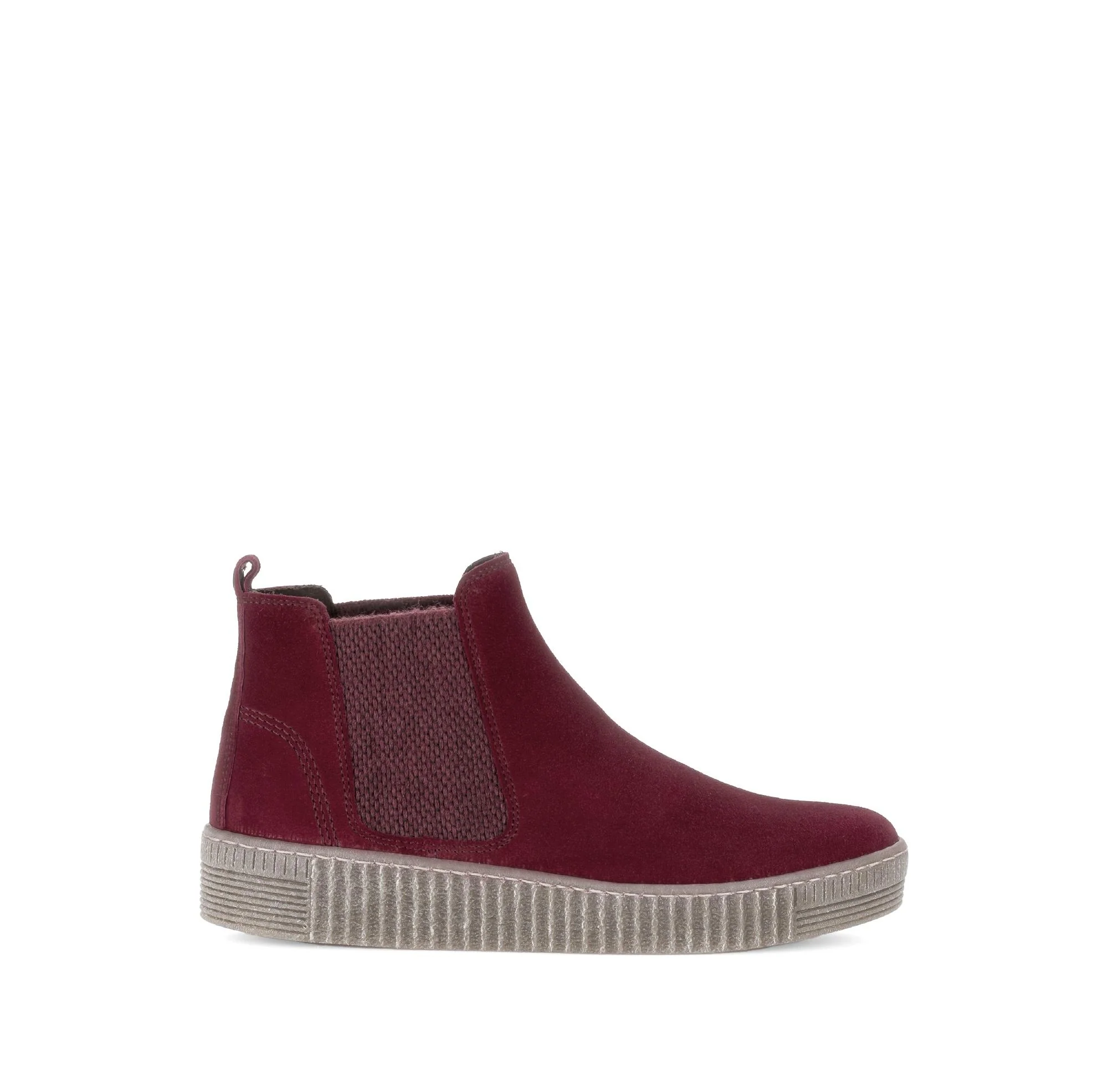 Bottines chelsea rouges en Nubuck
